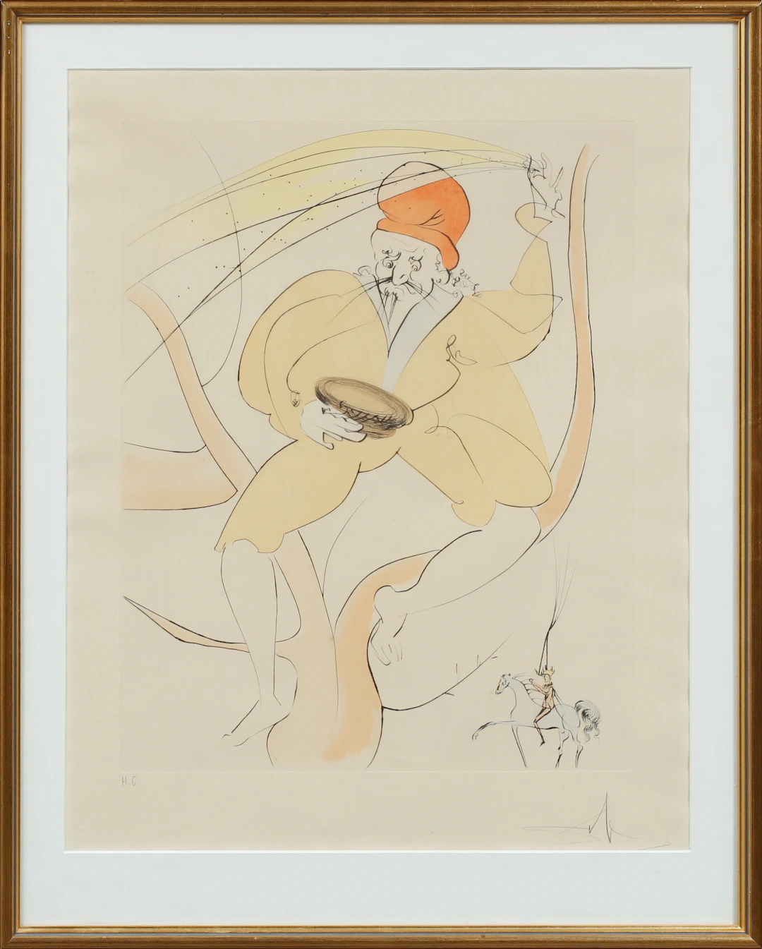 SALVADOR DALÍ. "Hanasakaji san", färgetsning, ur serien "Japanese