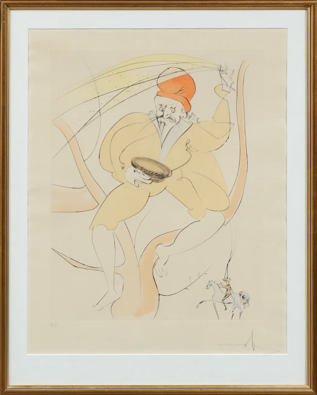 SALVADOR DALÍ. "Hanasakaji san", färgetsning, ur serien "Japanese