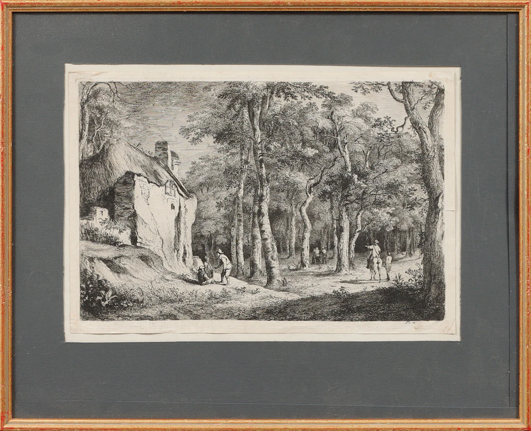 KOPPARSTICK, 2 st, Johan Elias Ridinger, Jean-Jaques Boissseu.