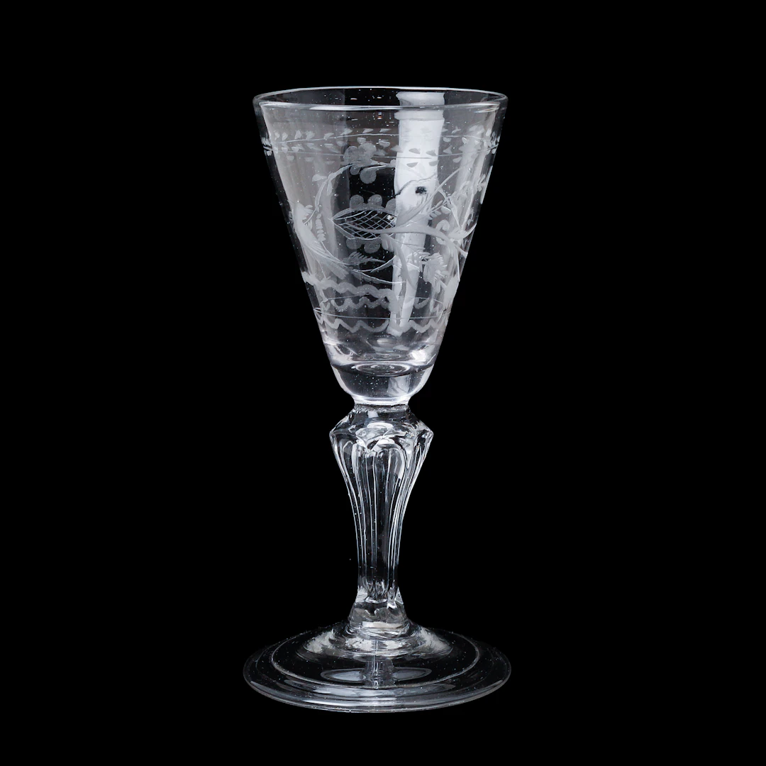 VINGLAS, möjligen Kungsholms glasbruk, 1700-tal.