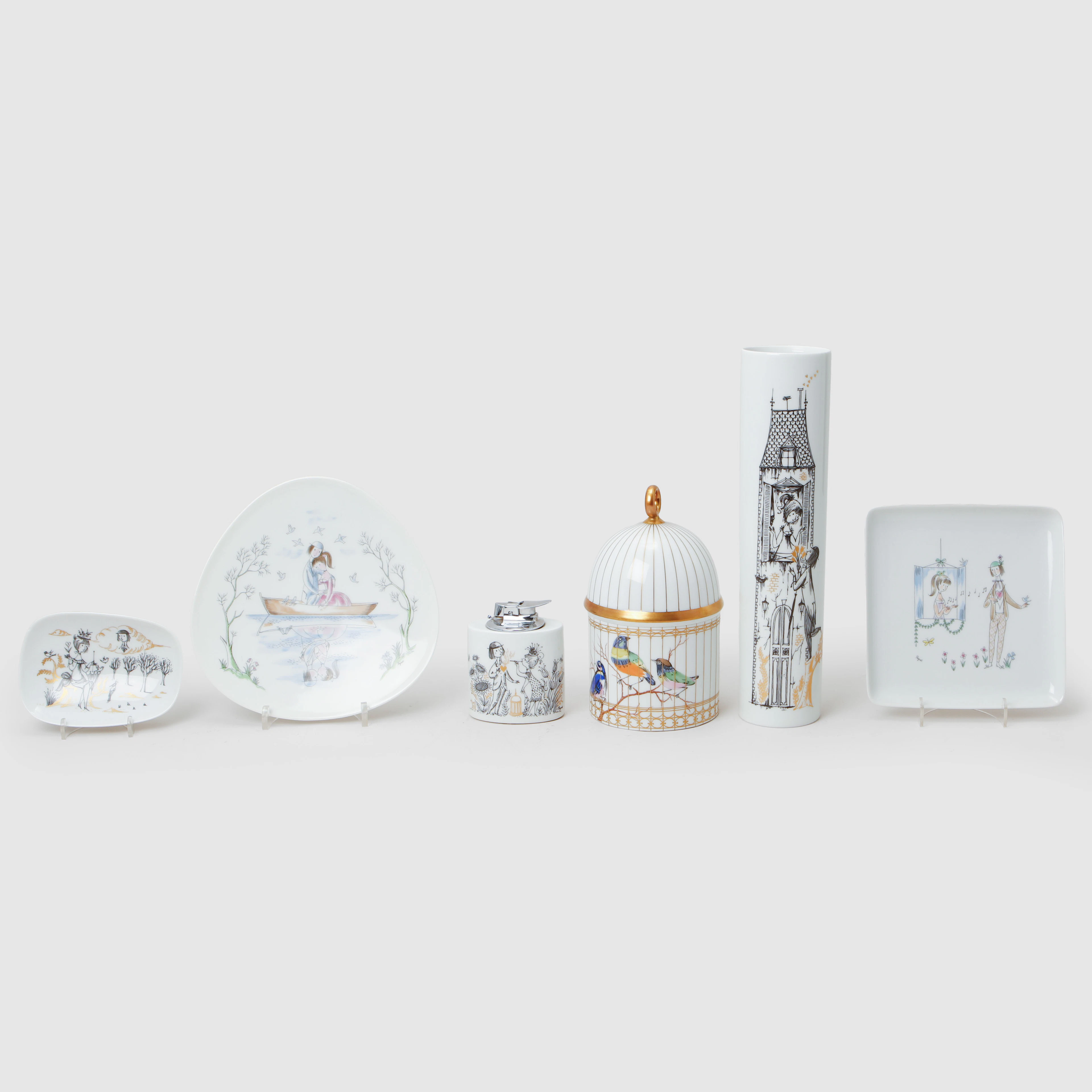 BJÖRN WIINBLAD. 6 delar, porslin, Rosenthal.