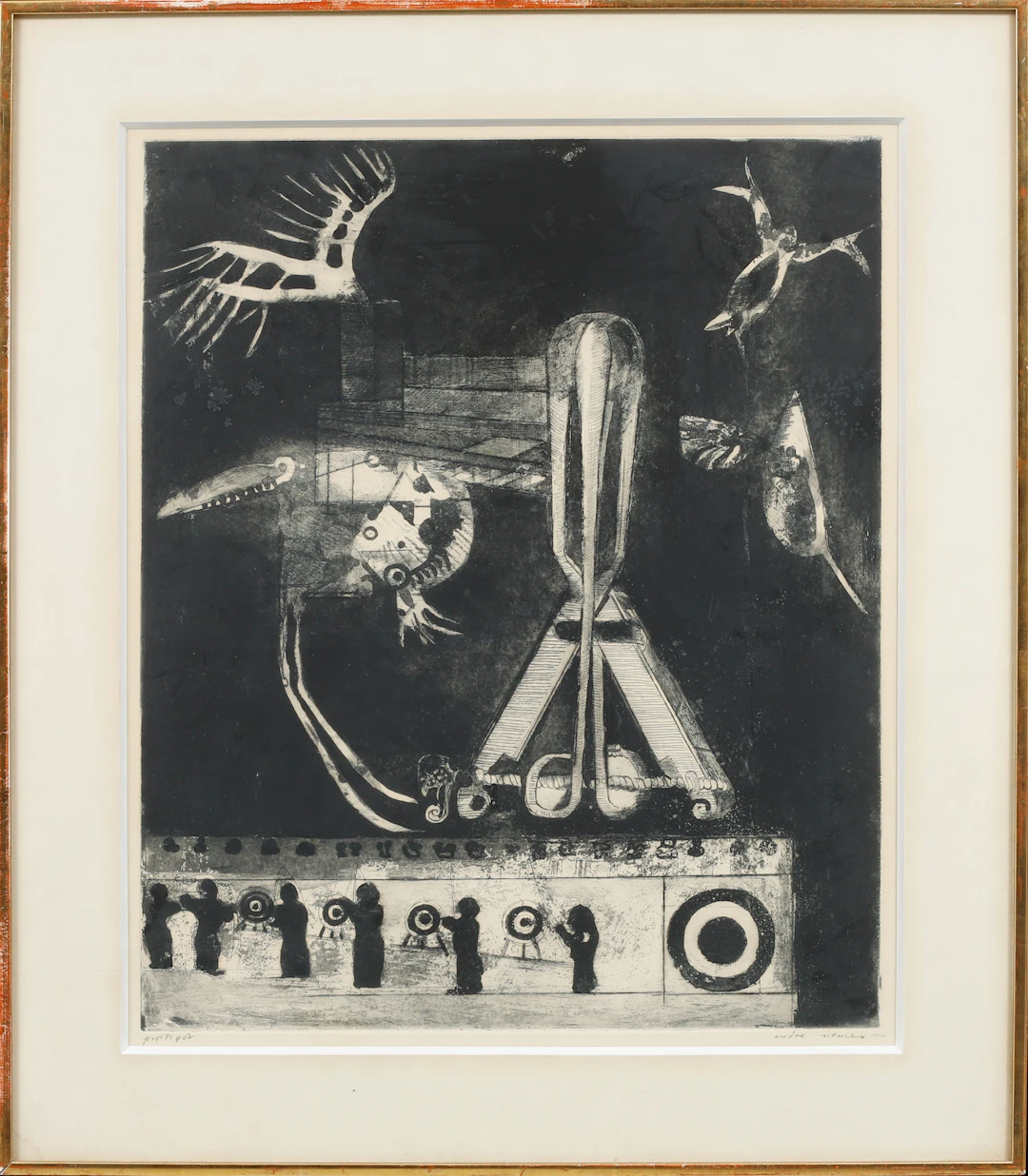 ENDRE NEMES. Litografi, signerad och daterad 1968, provtryck.