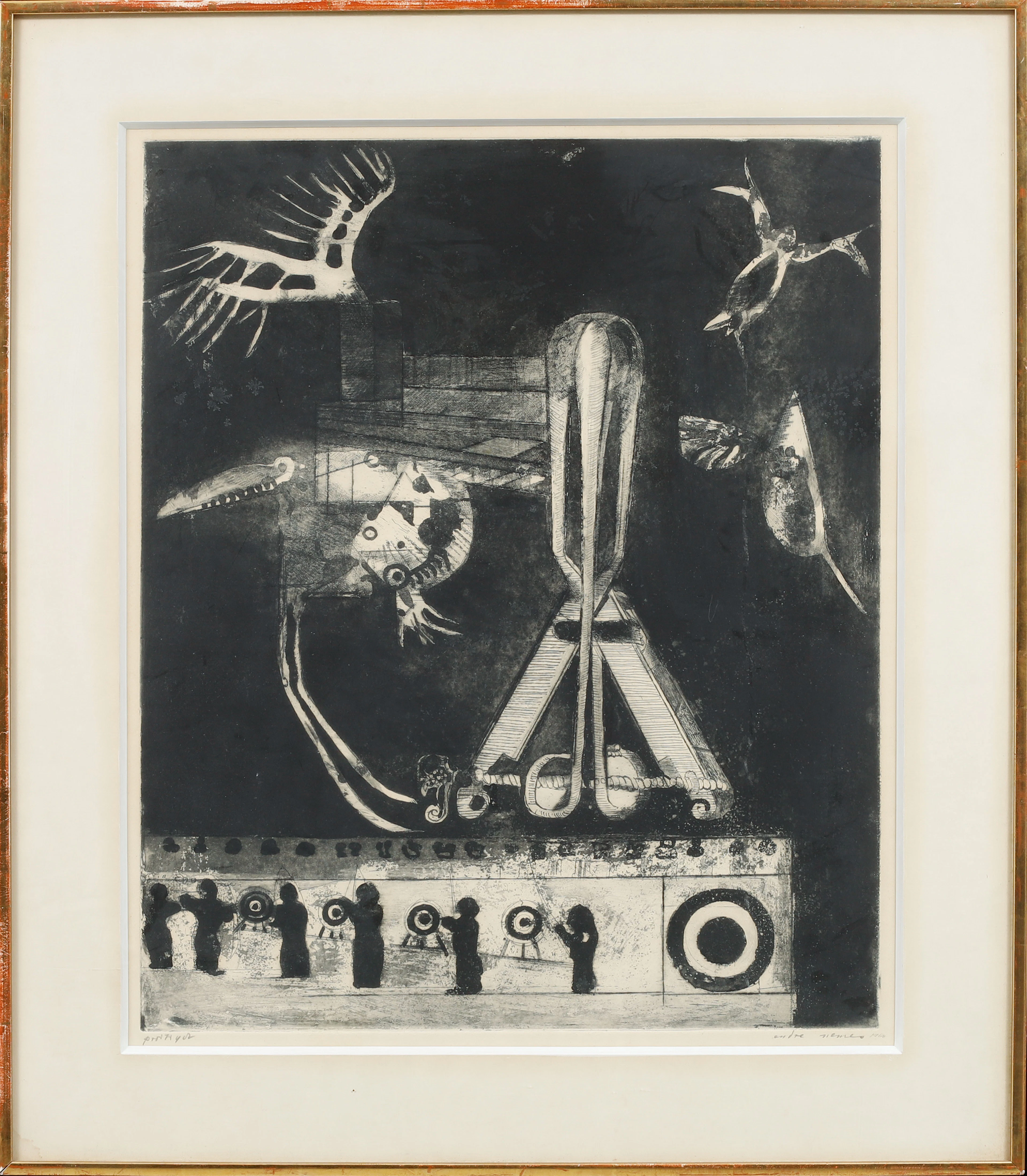 ENDRE NEMES. Litografi, signerad och daterad 1968, provtryck.