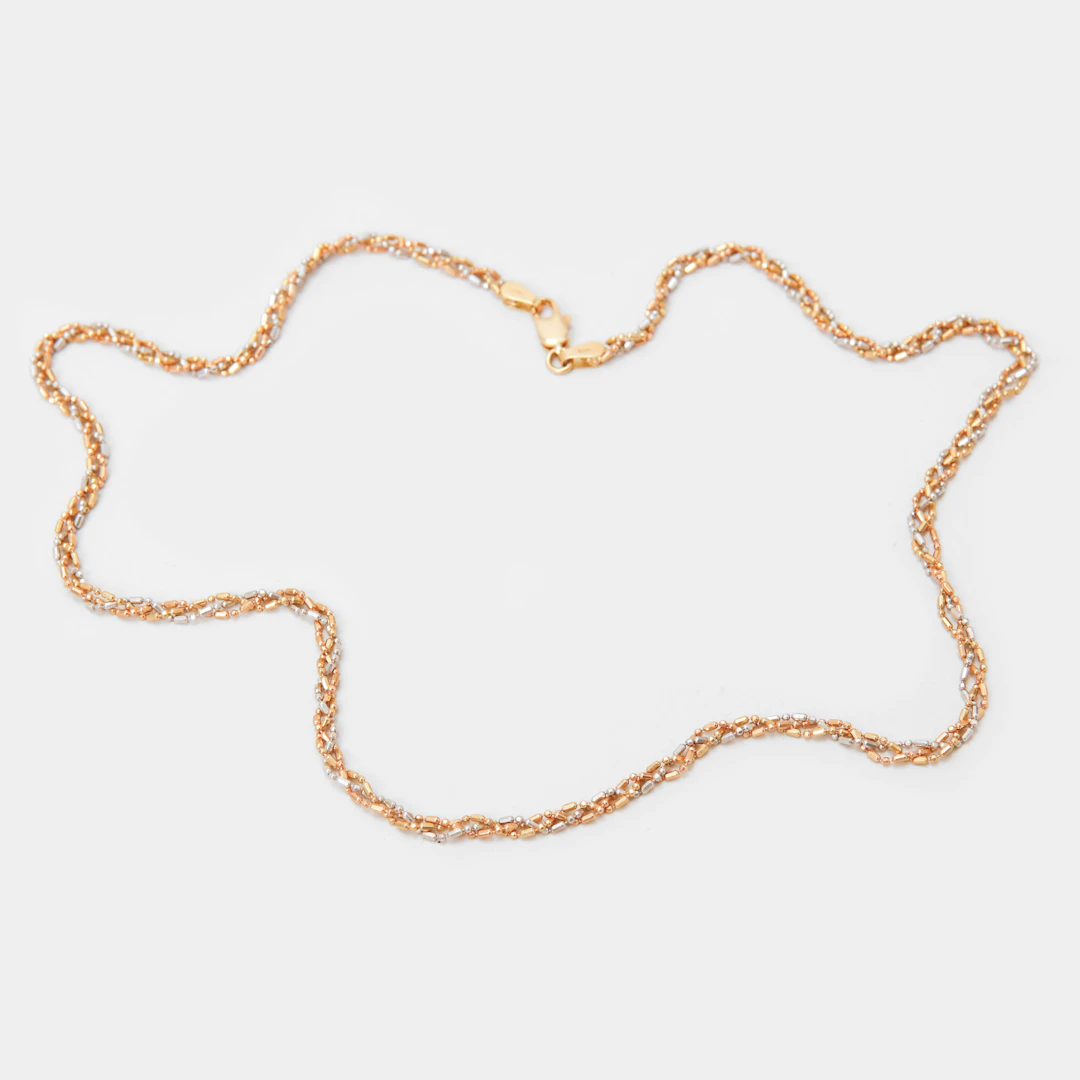 HALSKEDJA, 18k trefärgat guld, vikt ca 7 gram.