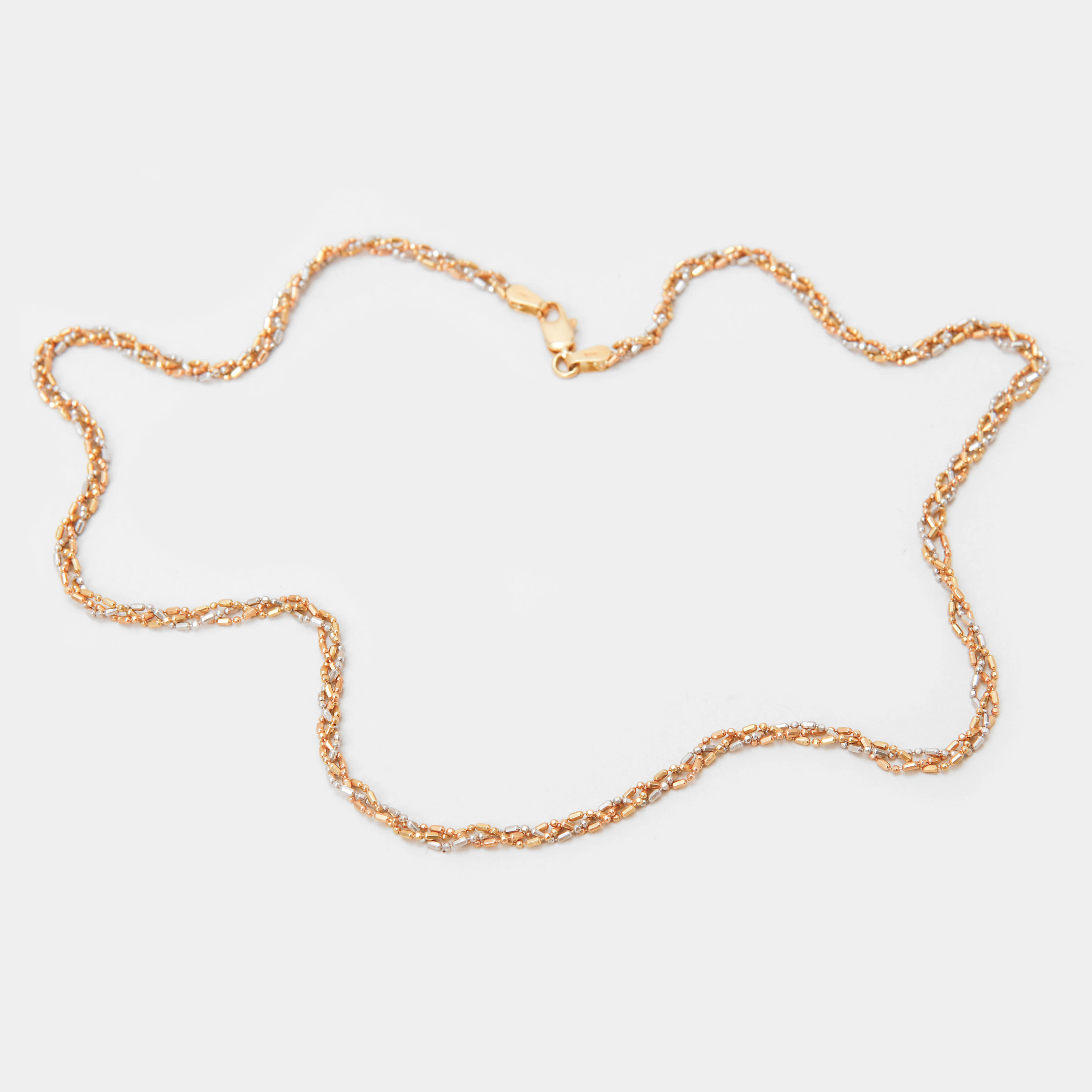 HALSKEDJA, 18k trefärgat guld, vikt ca 7 gram.