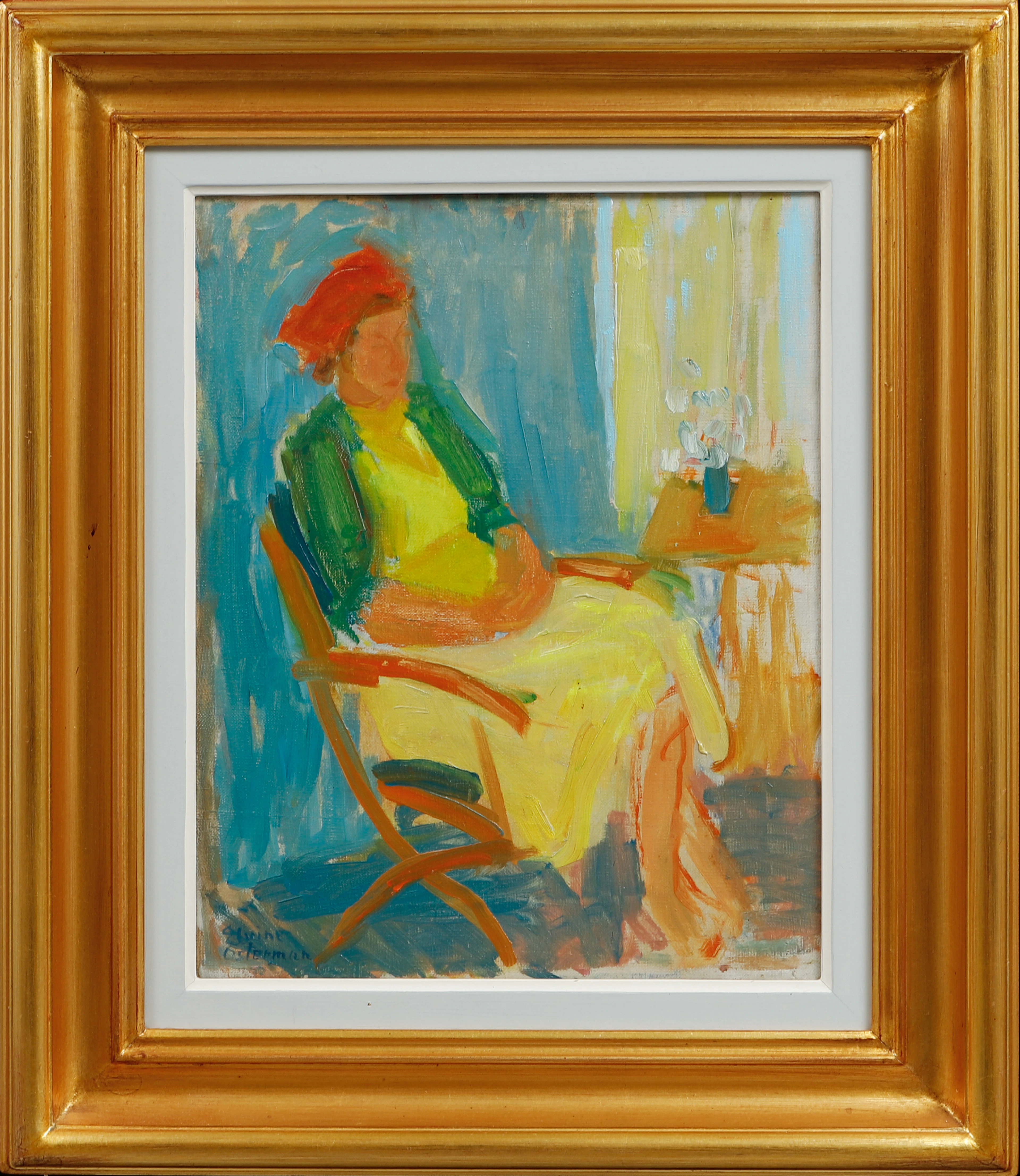ELVINE OSTERMAN. "Emma", olja på duk, signerad.
