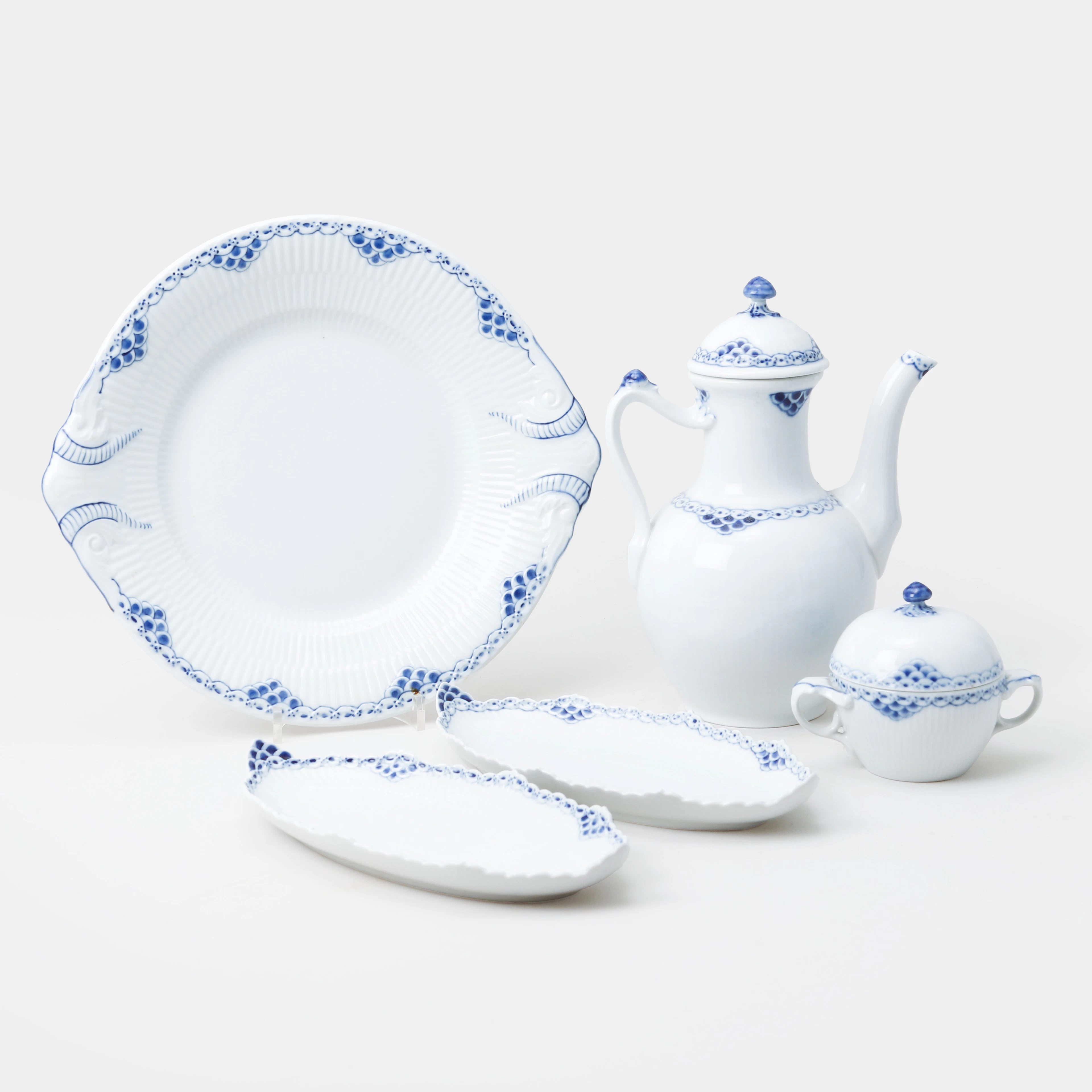 SERVISDELAR, "Princess", porslin, 5 delar, Royal Copenhagen.