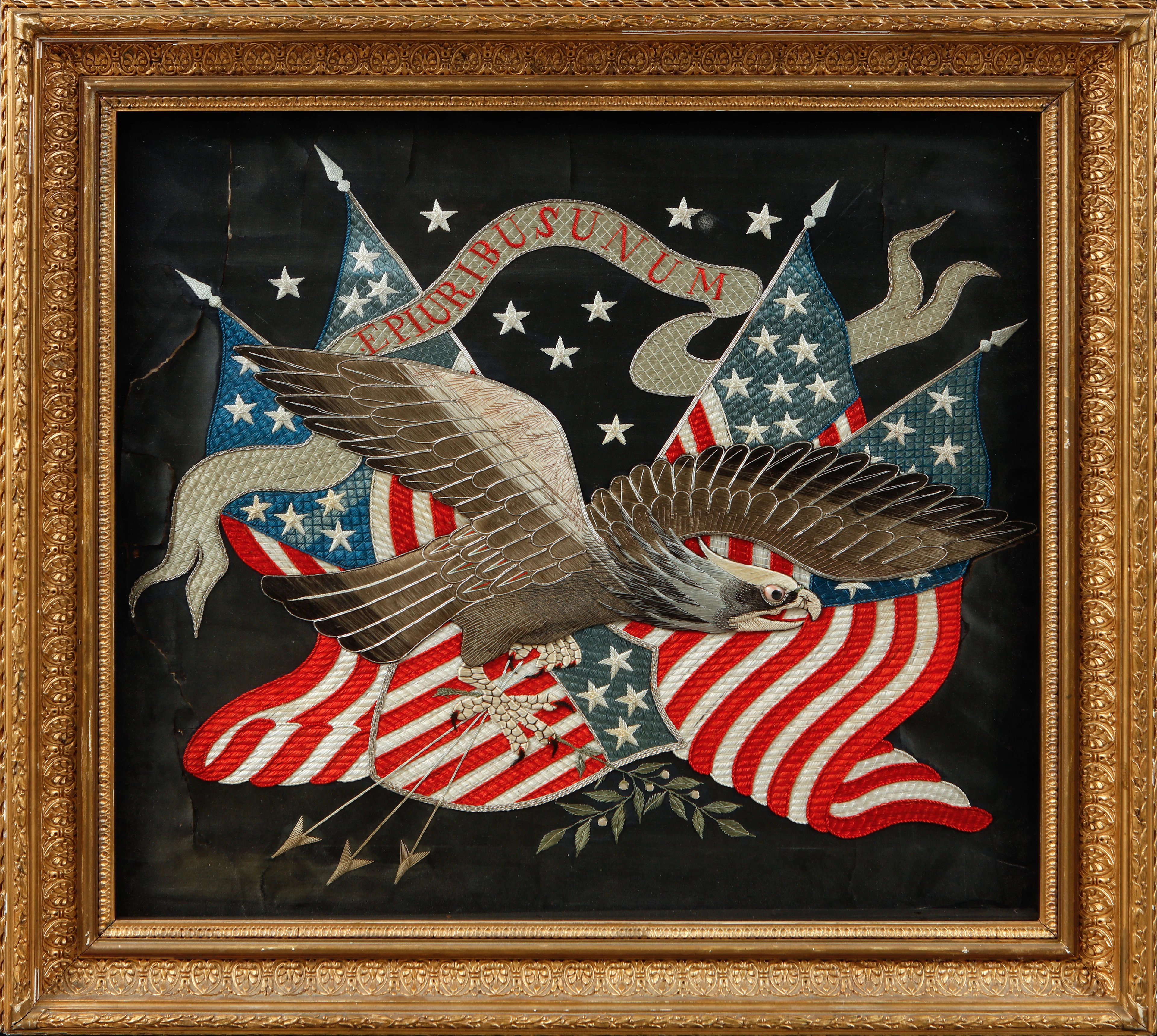PATRIOTIC, " E PLURIBUS UNUM", 18/1900 TAL.