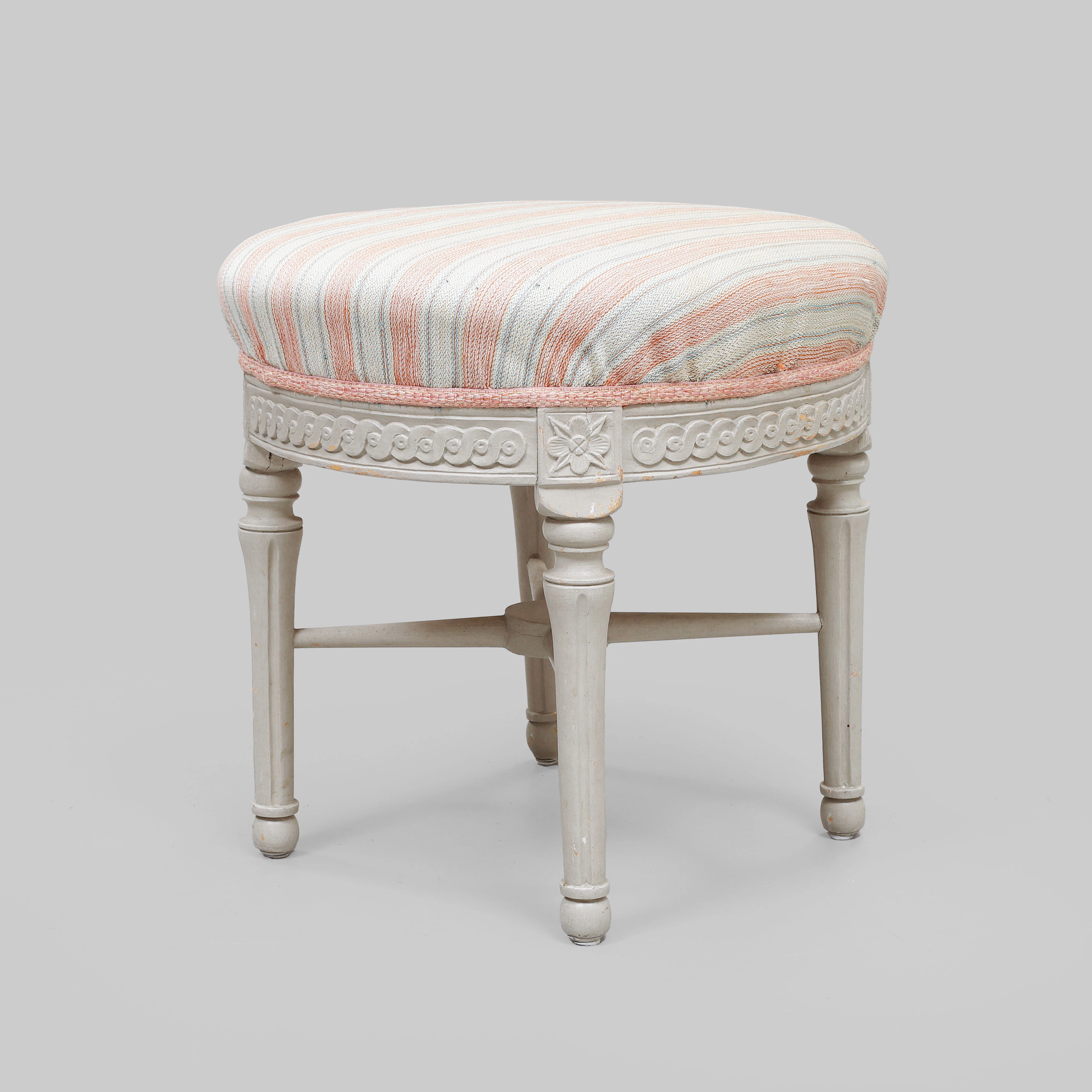TABURETT, gustaviansk, 1700-tal.