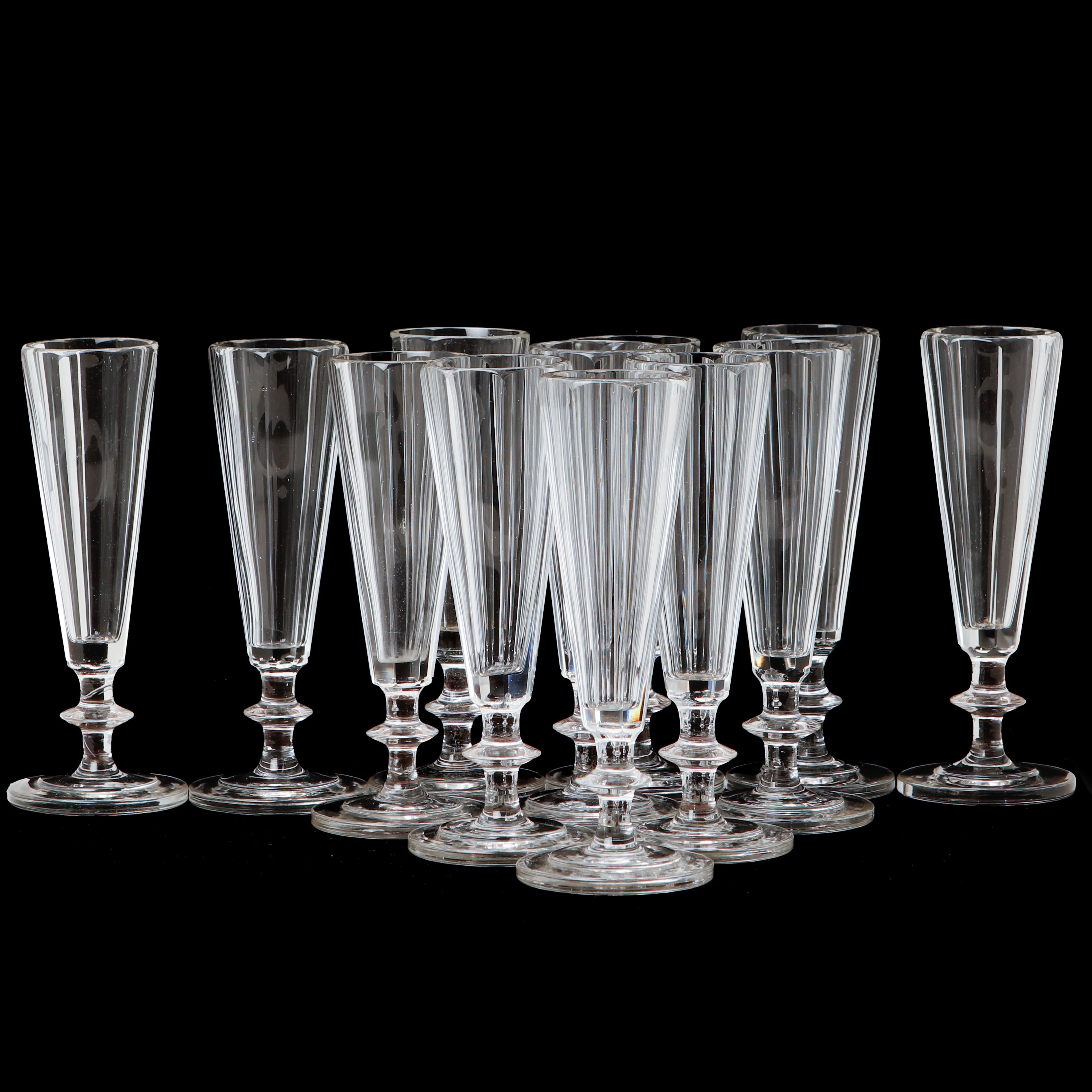 CHAMPAGNEGLAS, 12 st, 18/1900-tal.