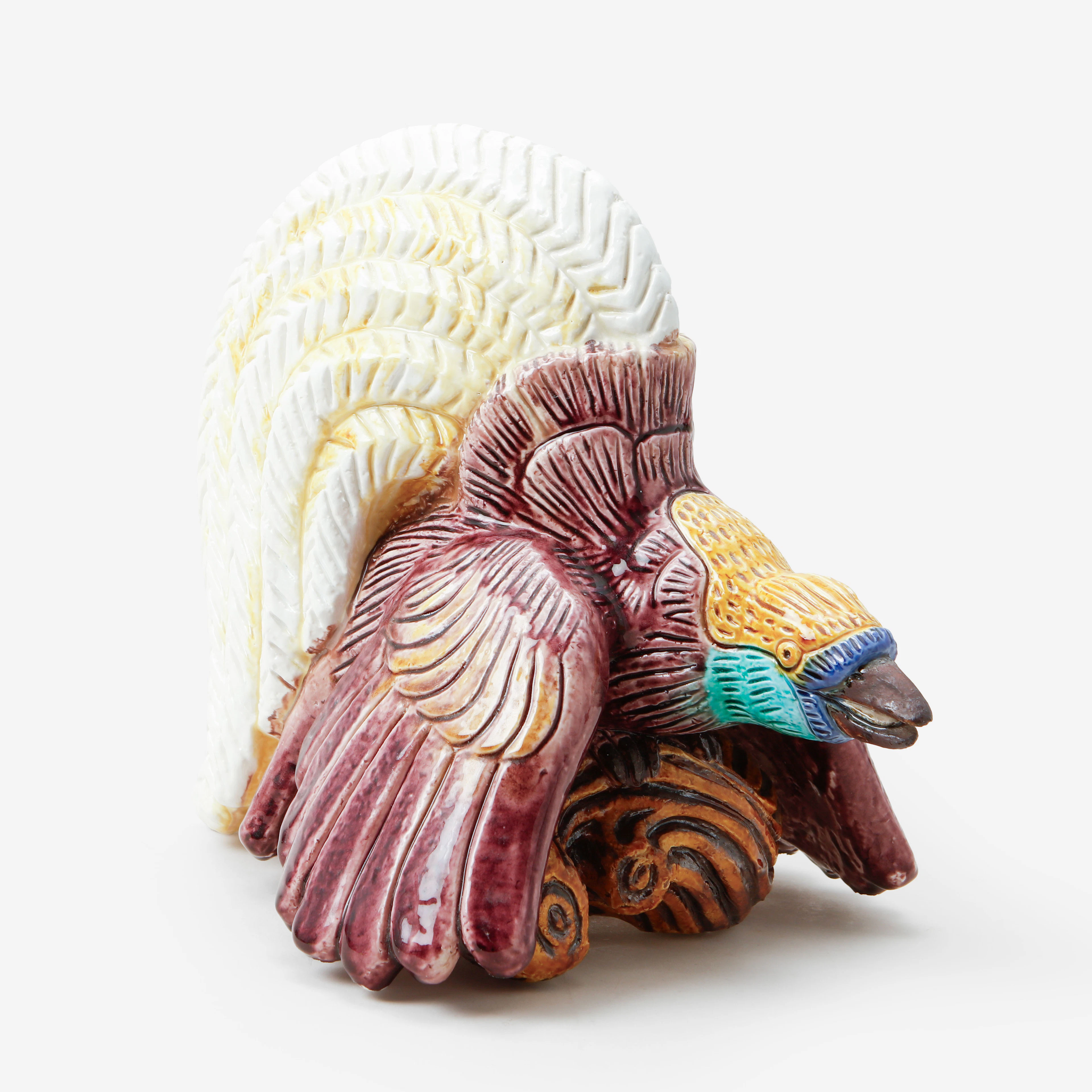 GUNNAR NYLUND. Paradisfågel, chamotterat stengods, Rörstrand, numrerad 130/200.