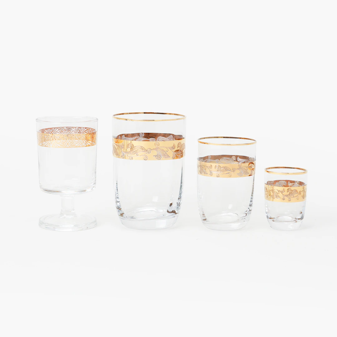SERVIS, glas, 24 delar, Böhmisk.