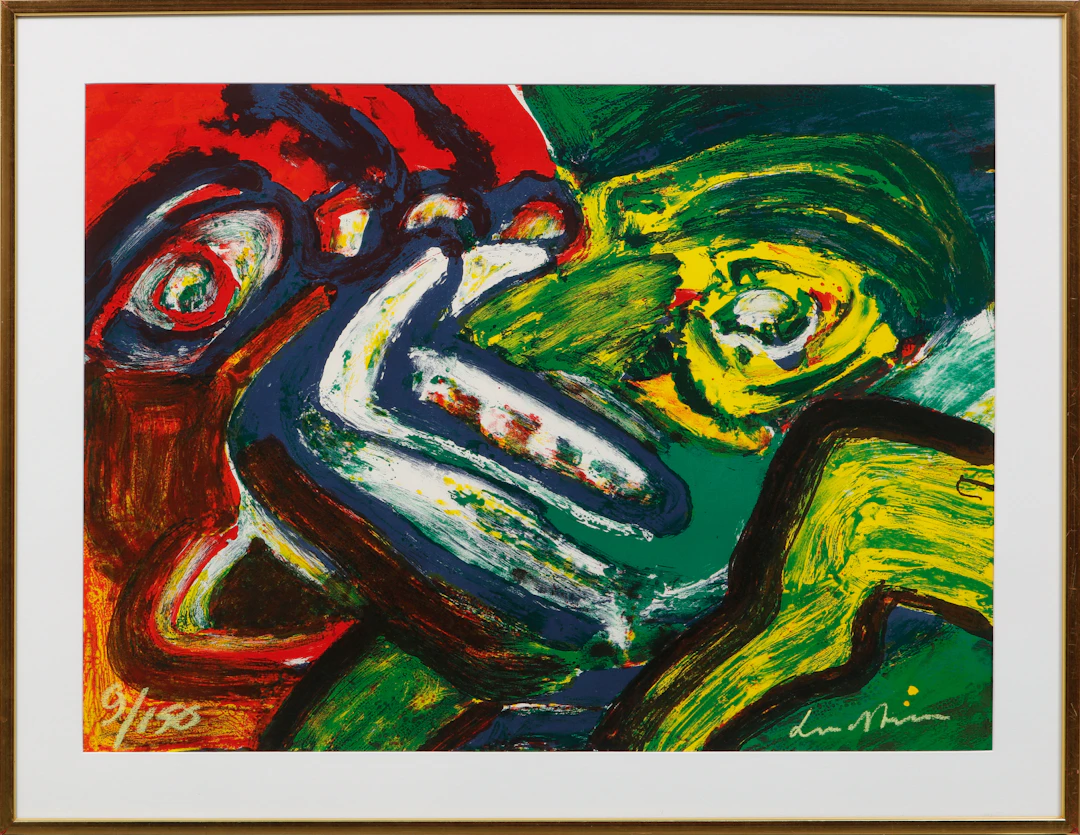 BENGT LINDSTRÖM. Figurkomposition. Färglitografi, signerad och numrerad 9/150.