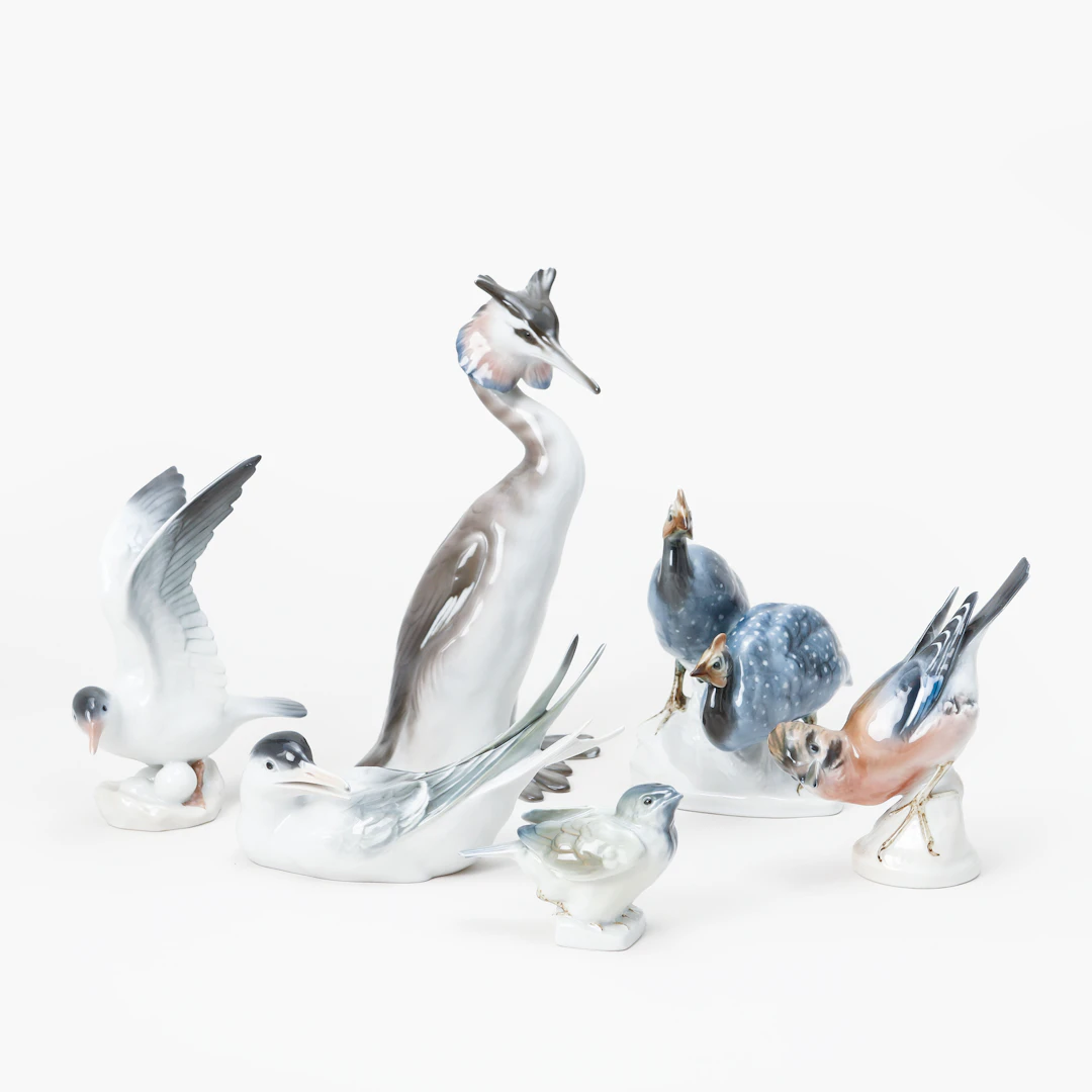 FIGURINER, 6 st, porslin, Rörstrand.