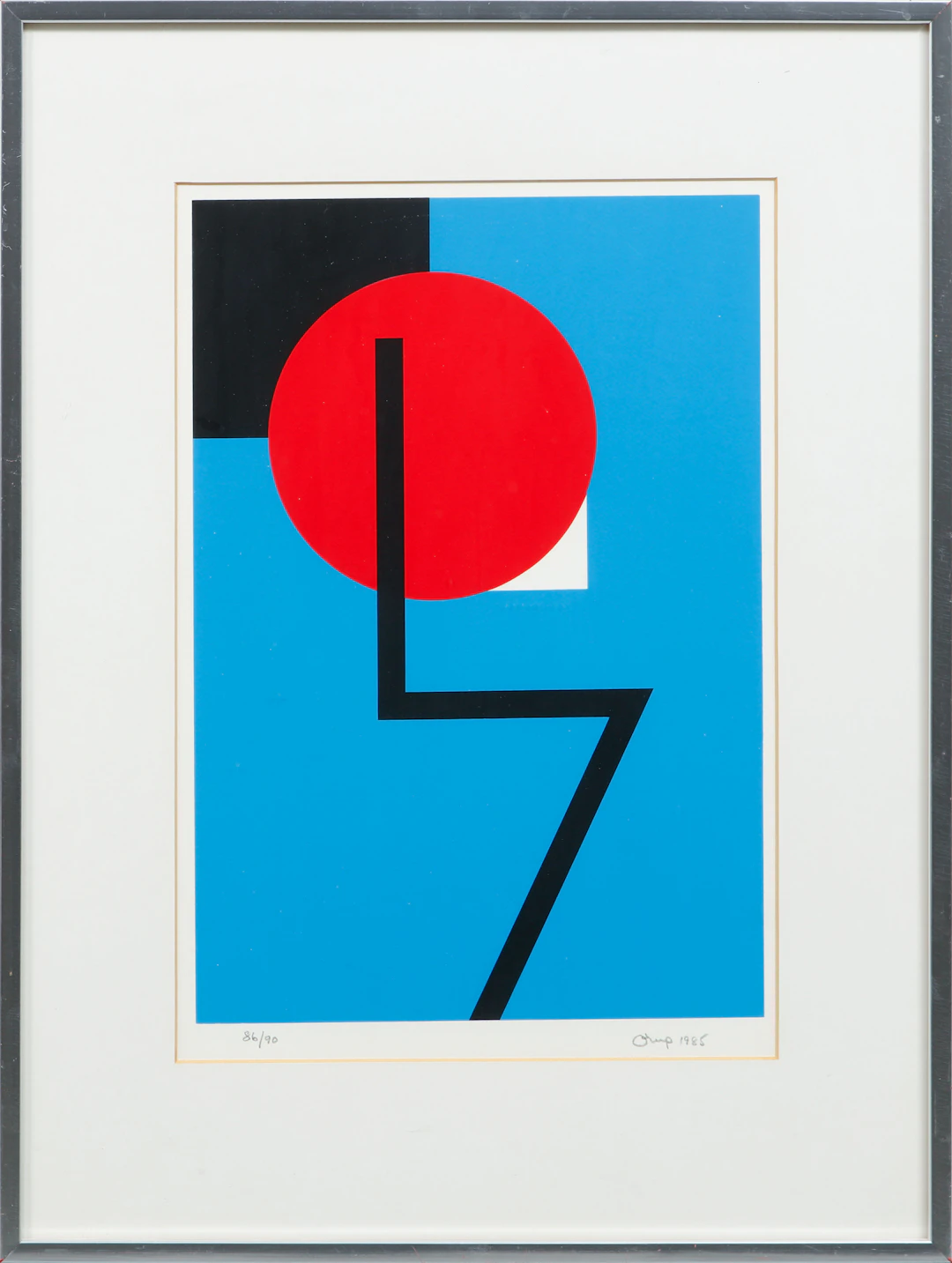 BENGT ORUP. Komposition, färgserigrafi, signerad och numrerad 86/90.