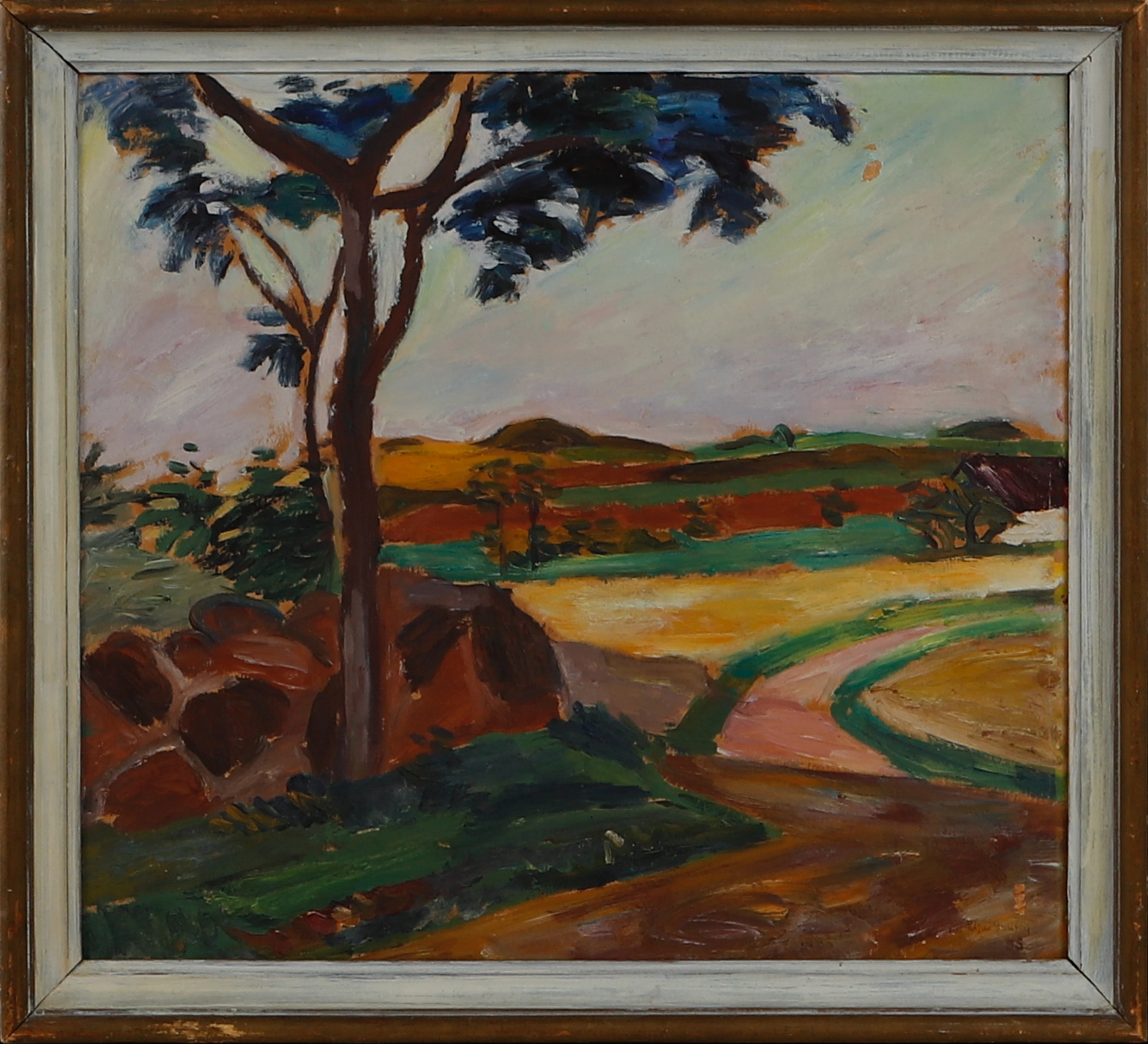 BIRGER SIMONSSON. Landskap, olja på pannå, signerad.