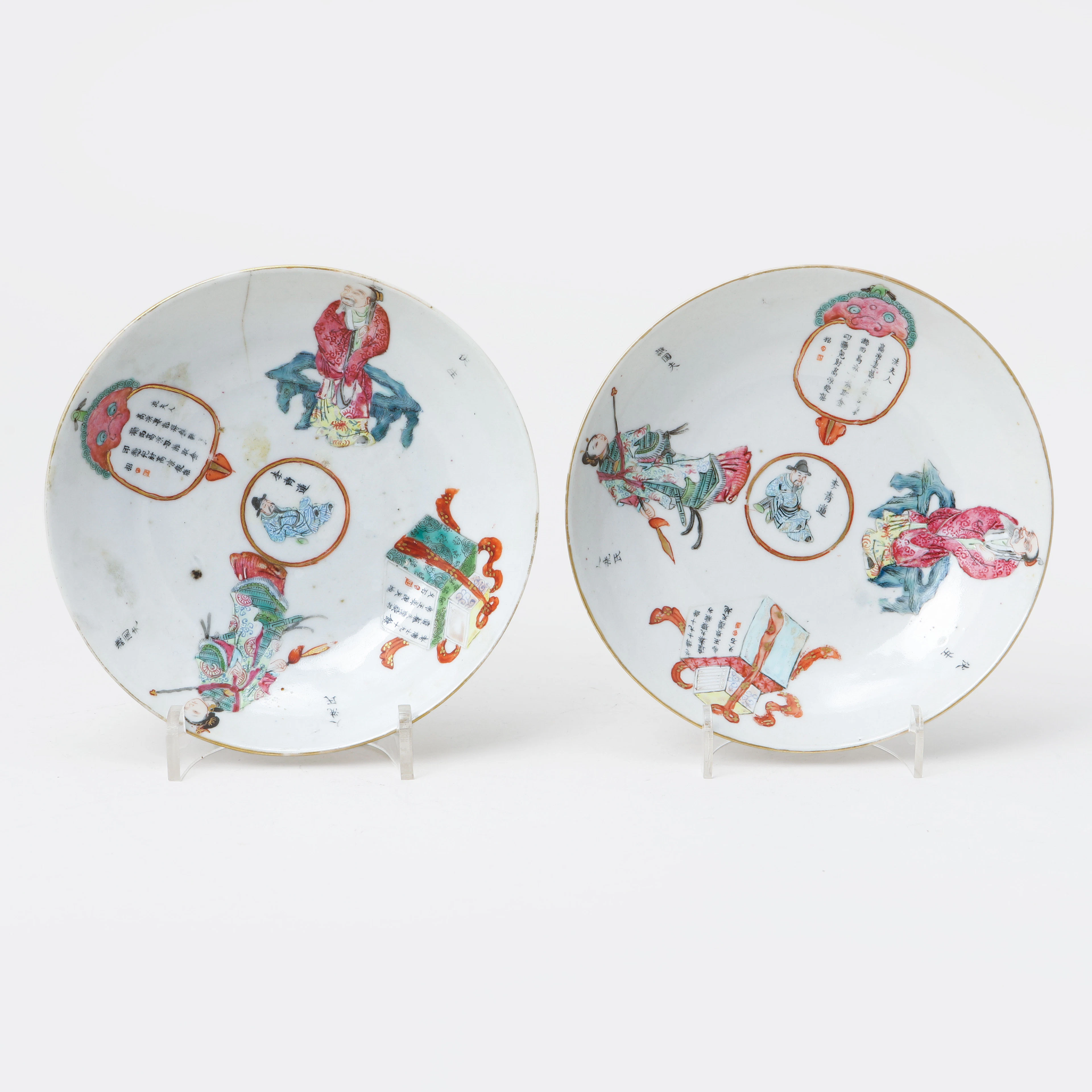SKÅLFAT, ett par, porslin, Kina, Qing, 1800/1900-tal.