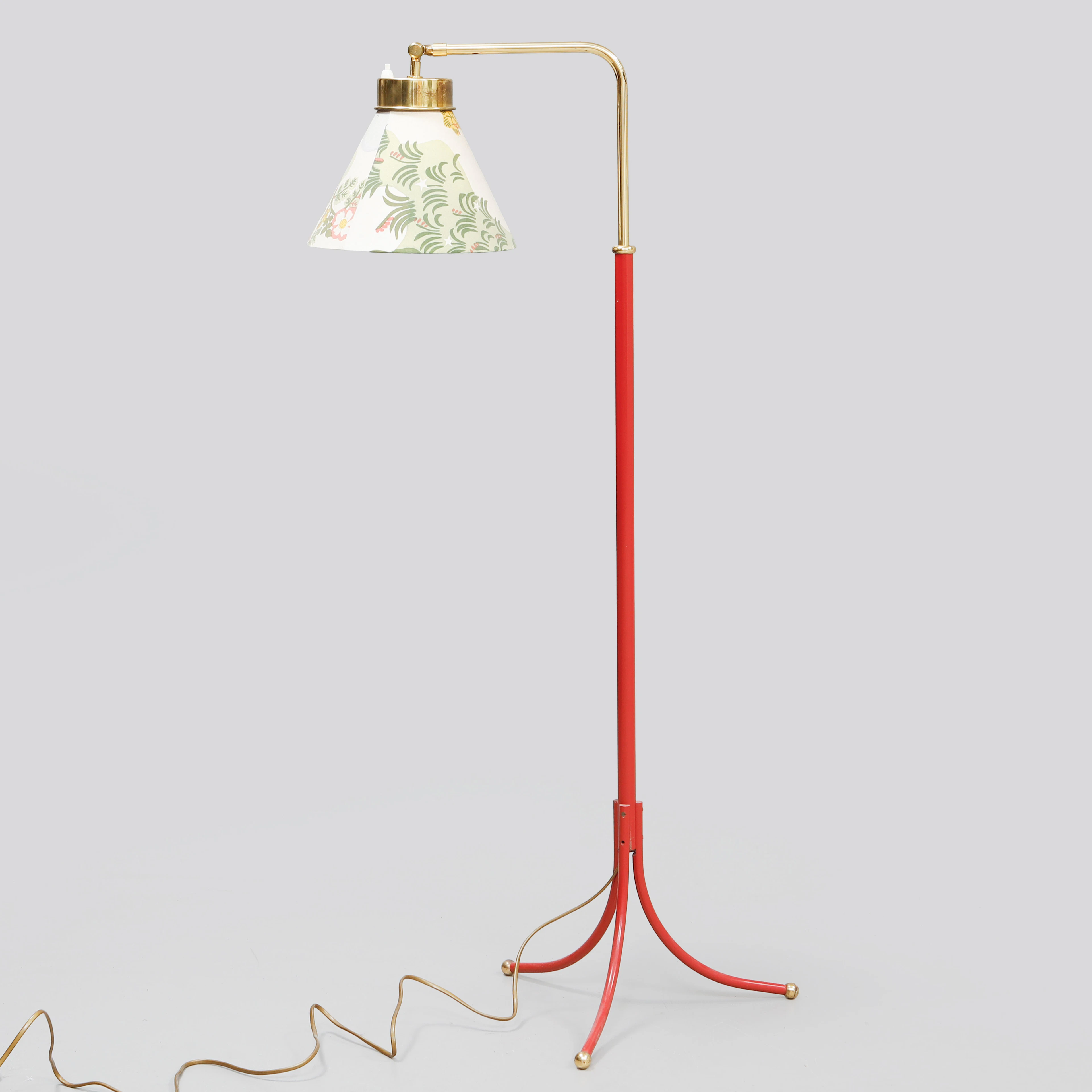 JOSEF FRANK. Golvlampa, modellnr 1842, för Firma Svenskt Tenn. Lampskärm