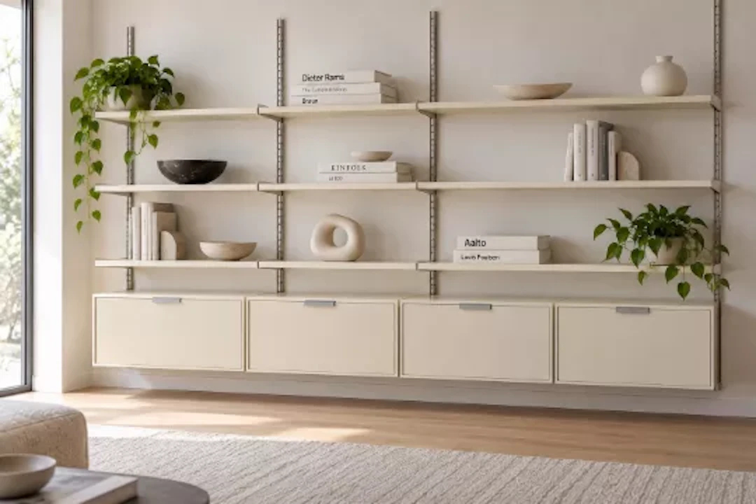 Vitsoe Regalsystem '606 Universal Shelving System', Entwurf von Dieter