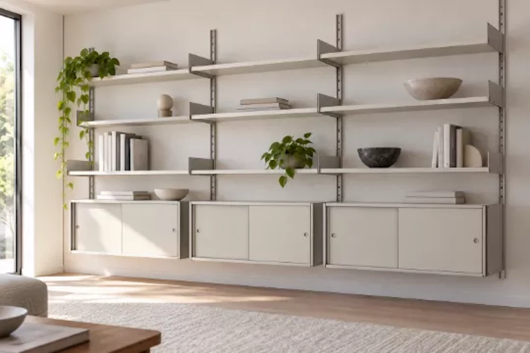 Vitsoe Regalsystem '606 Universal Shelving System', Entwurf von Dieter