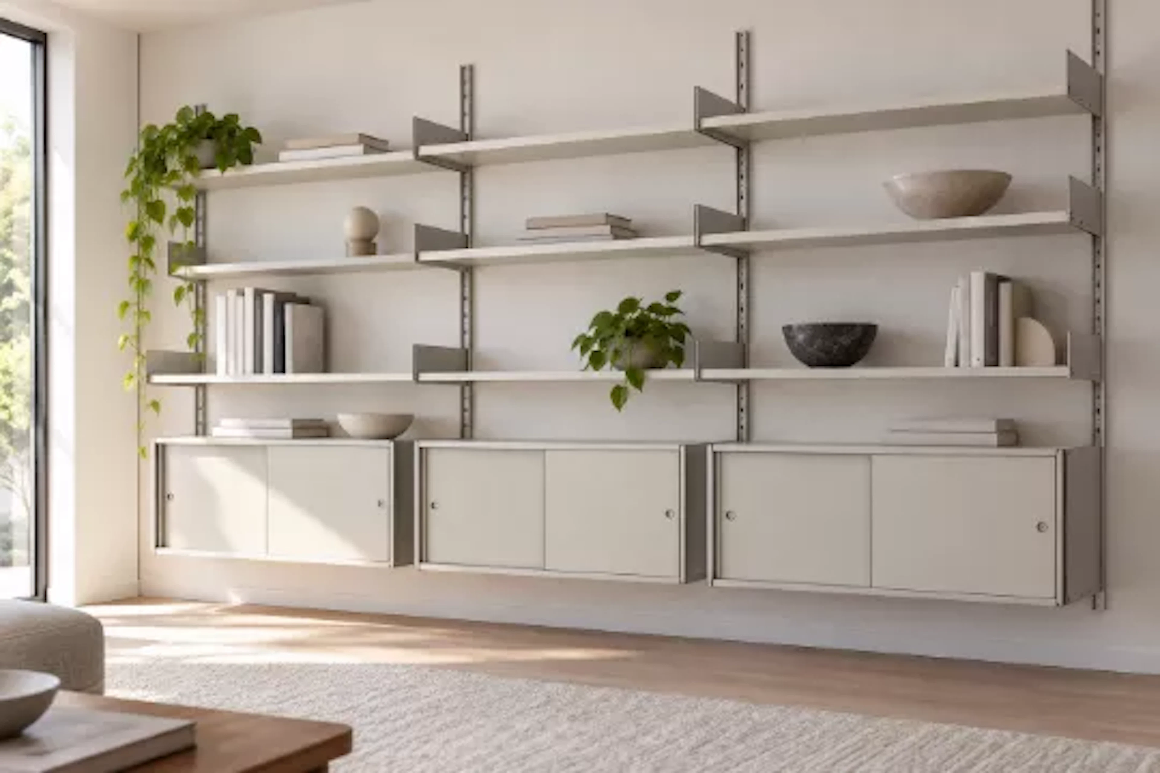 Vitsoe Regalsystem '606 Universal Shelving System', Entwurf von Dieter