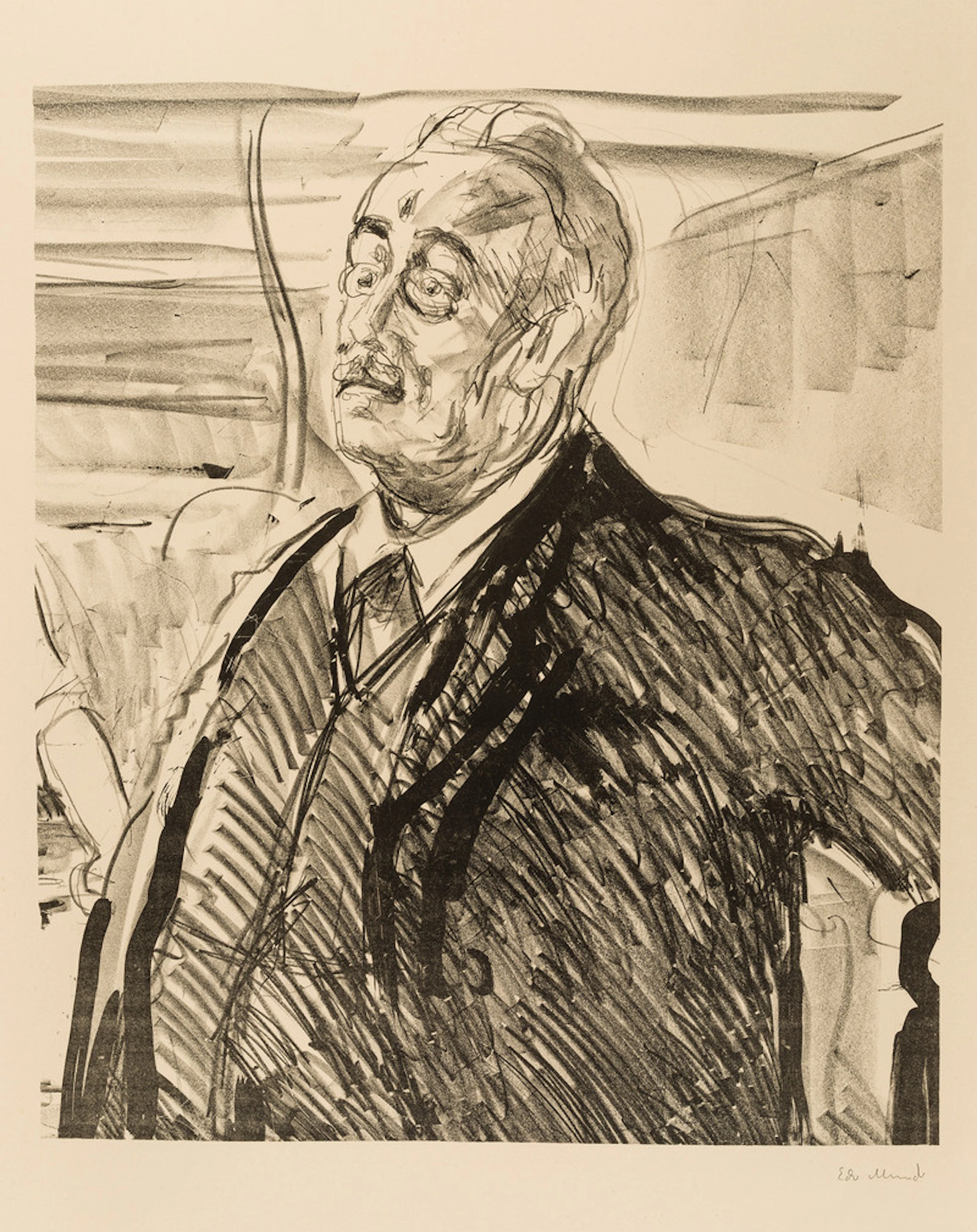 Munch and Director Ludvig Didrichsen (1916) - Munch, Edvard(1863-1944)