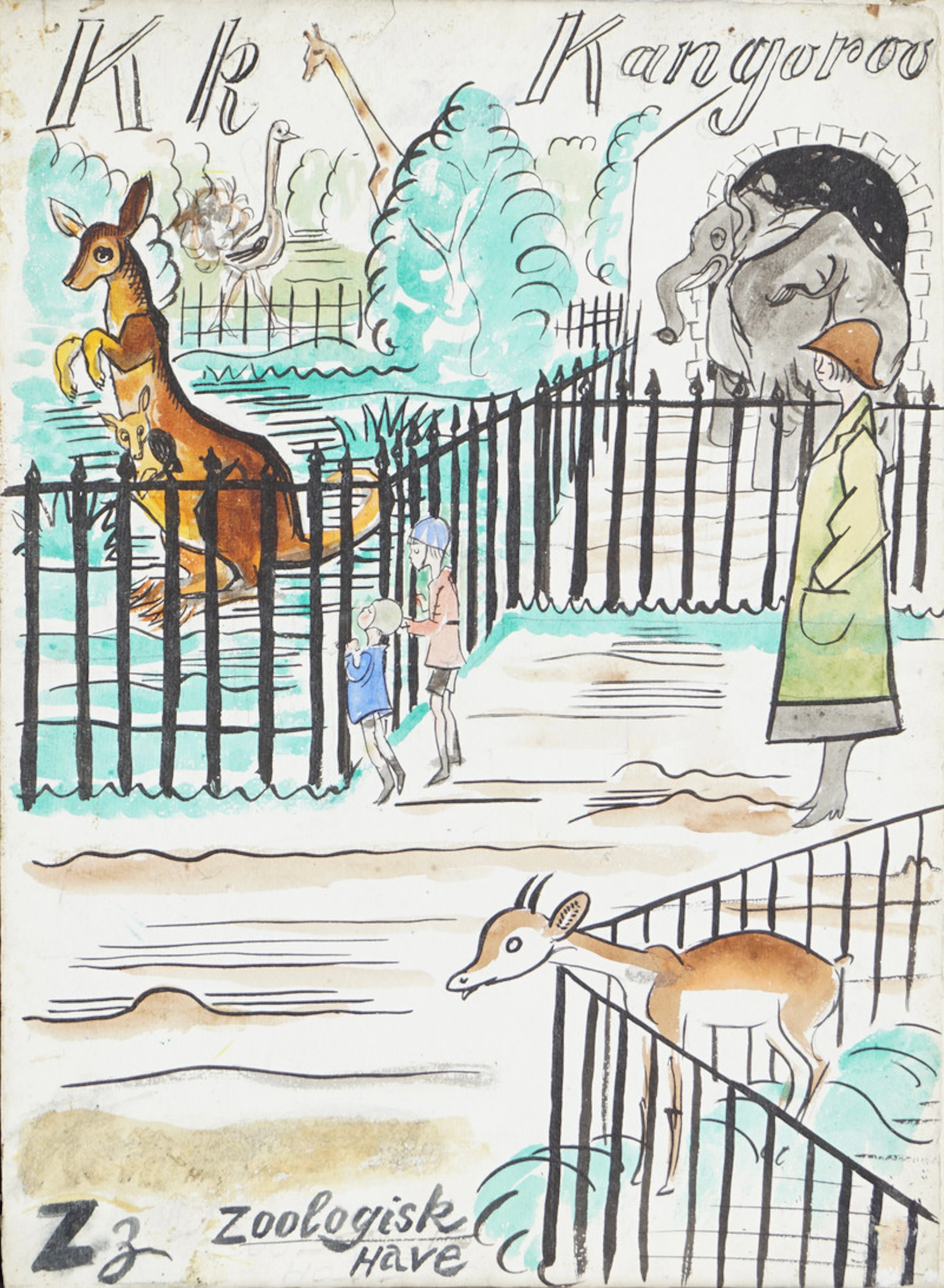 Kangaroo – Zoological Garden - Krohg, Per(1889-1965)