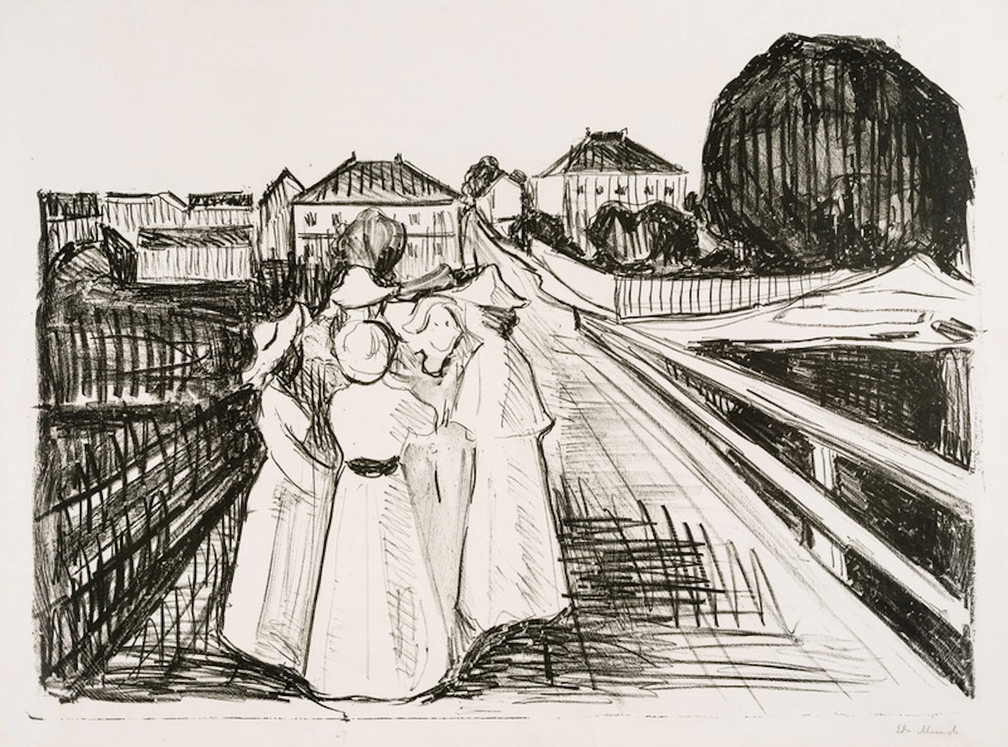 On the Bridge (1912-13) - Munch, Edvard(1863-1944)