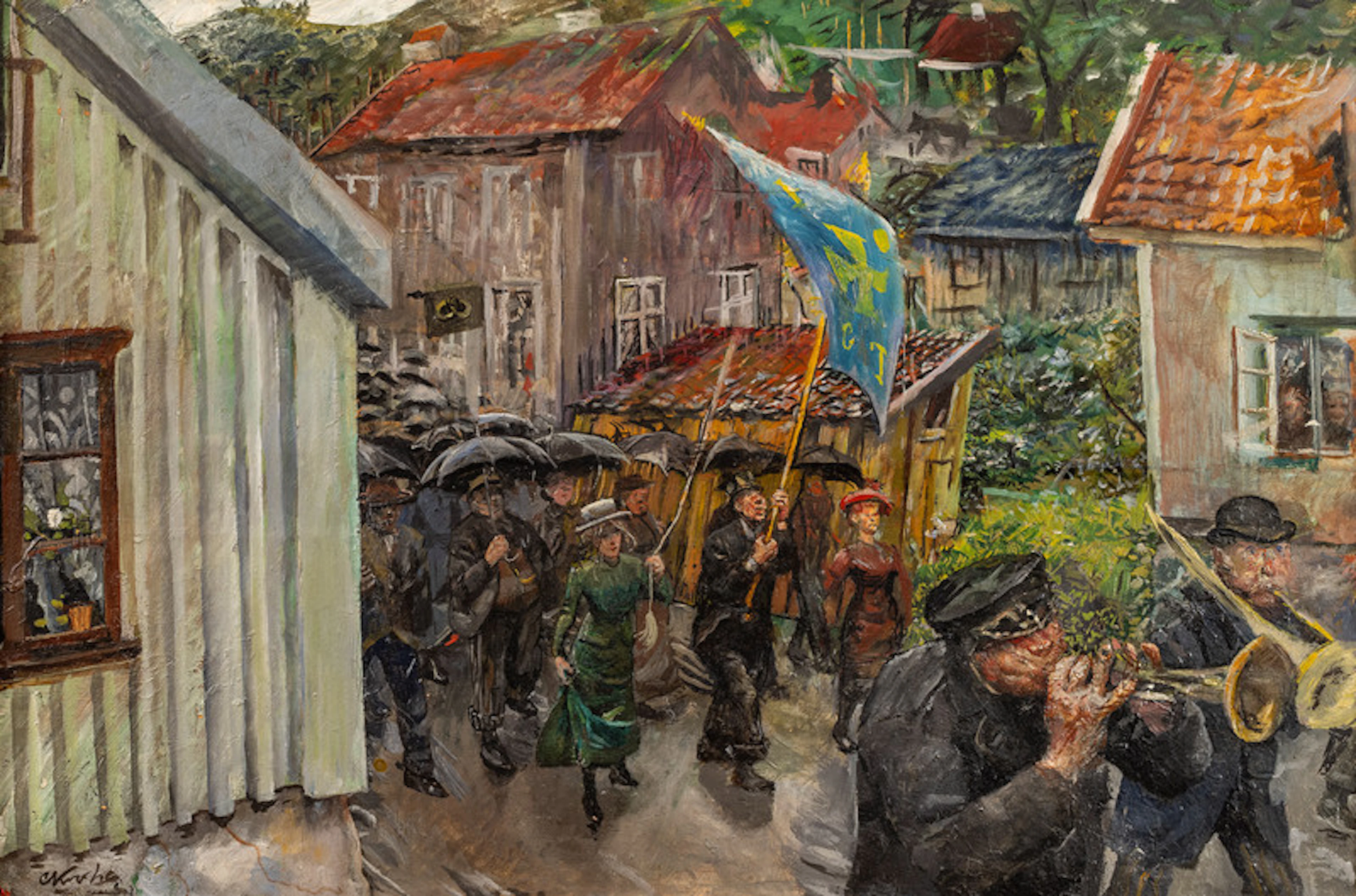 The Totalists’ Sunday Outing - Krohg, Christian(1852-1925)