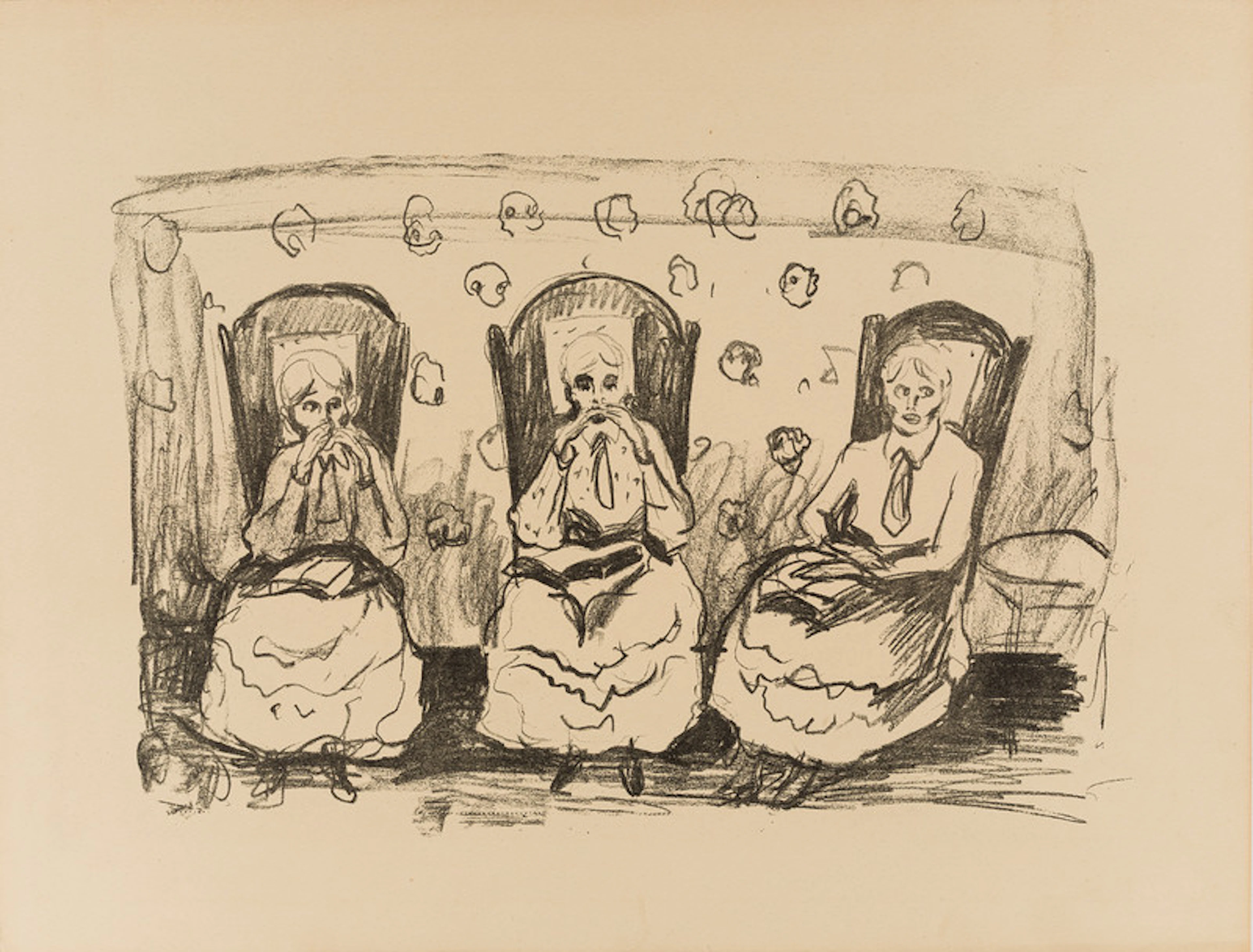 Three Old Ladies (1922) - Munch, Edvard(1863-1944)