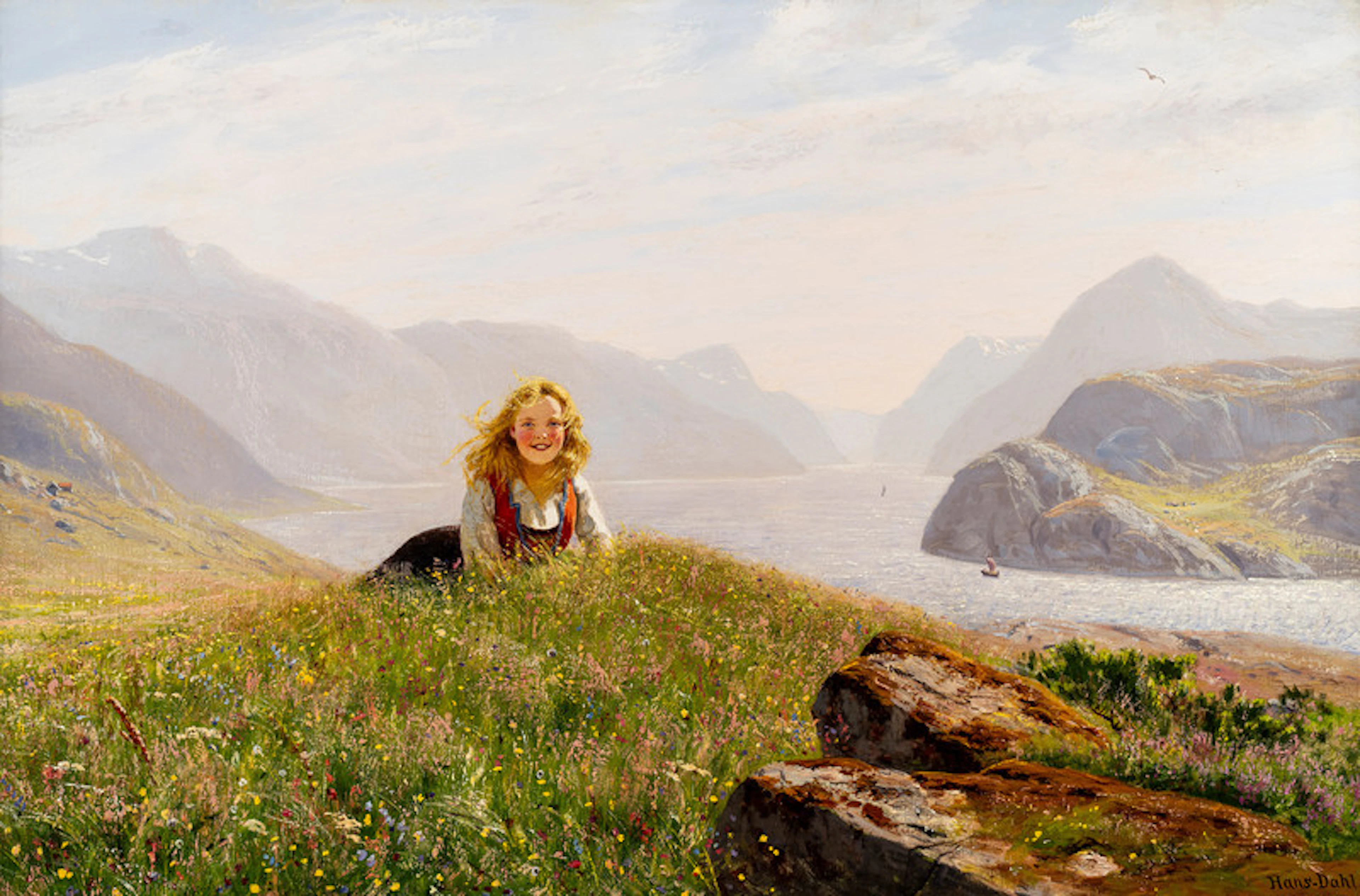 Summer Idyll on the West Coast - Dahl, Hans(1849-1937)