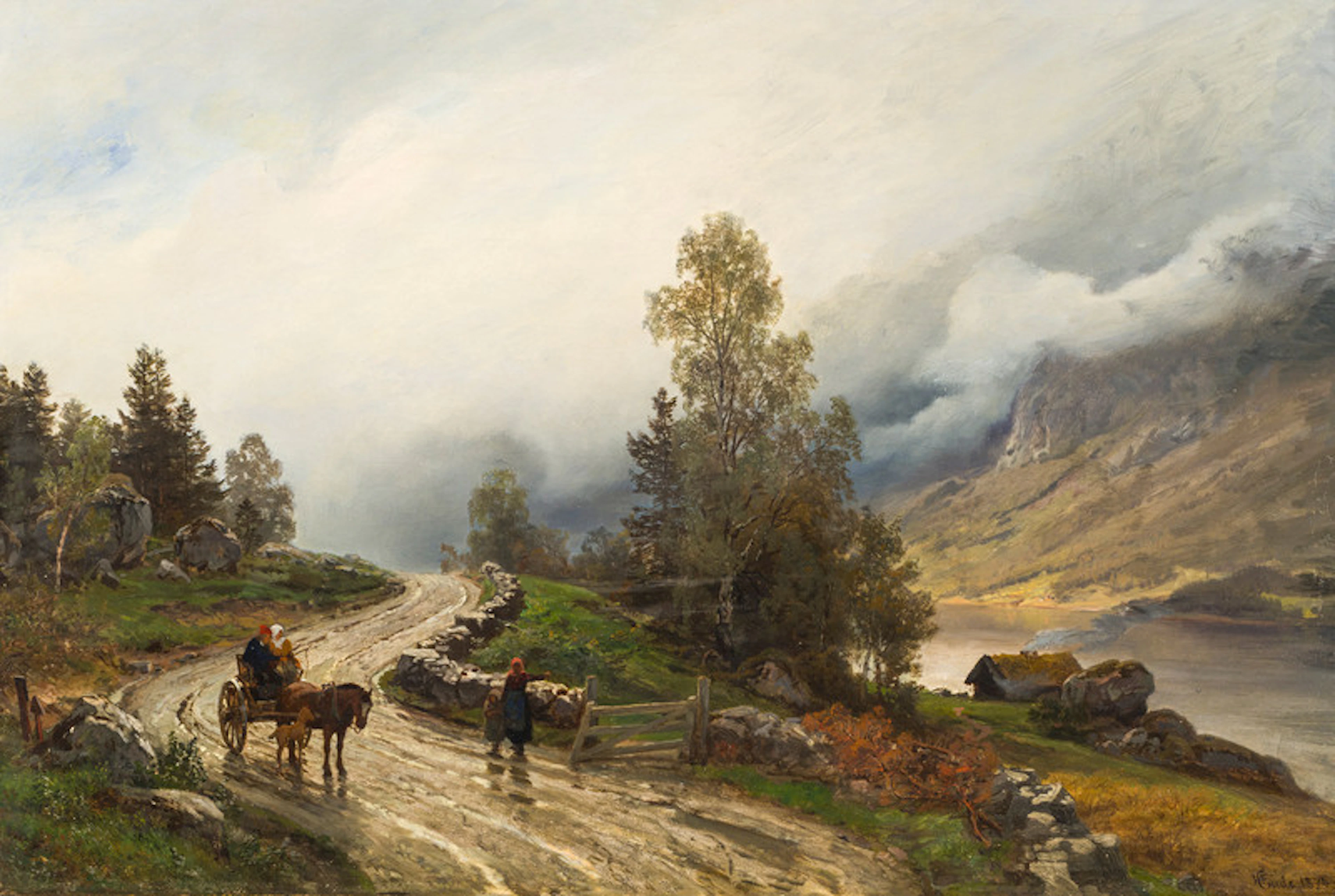 From Gudbrandsdalen 1874 - Gude, Hans Fredrik(1825-1903)