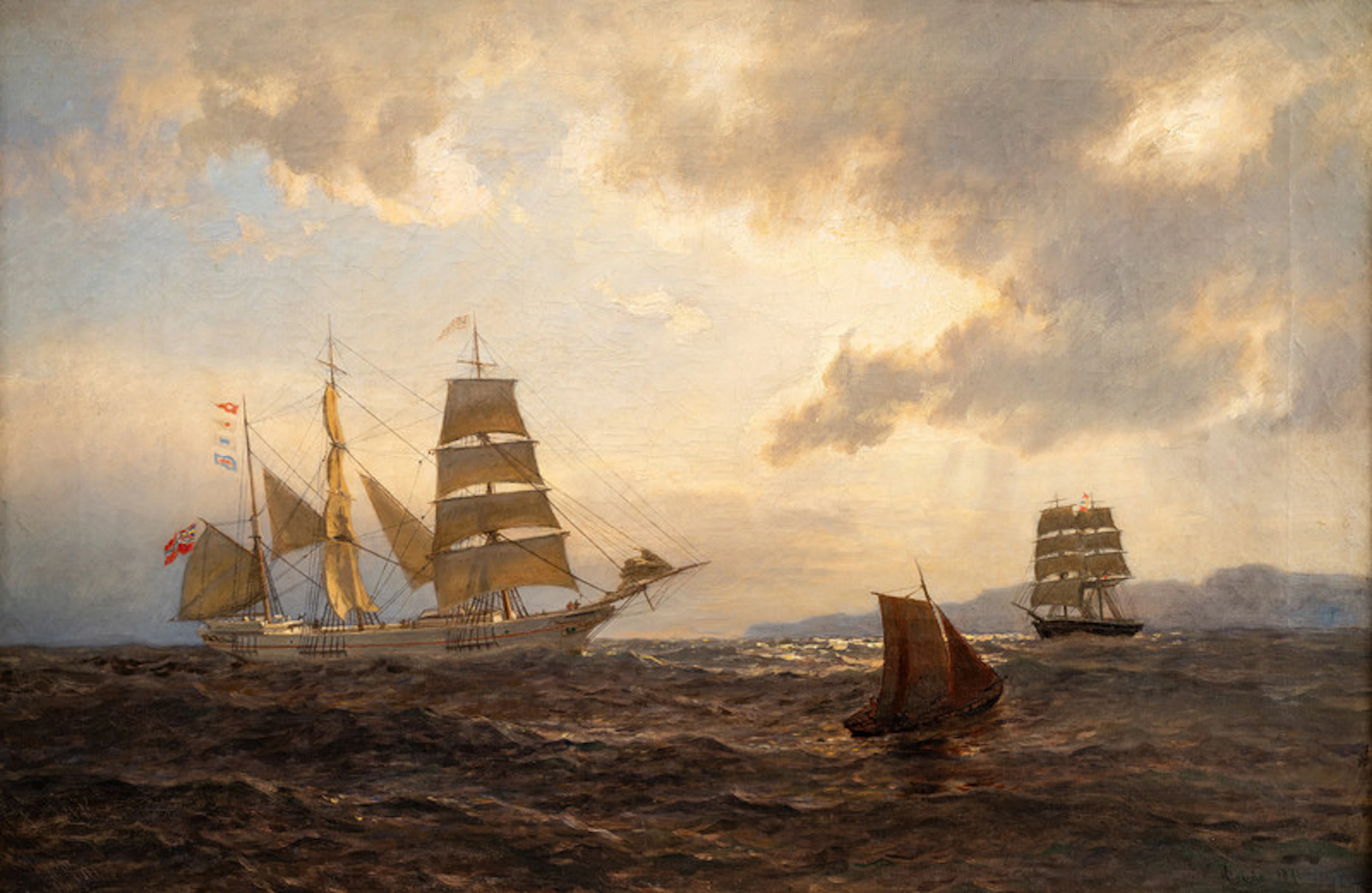 Signalling Vessels 1871 - Gude, Hans Fredrik(1825-1903)