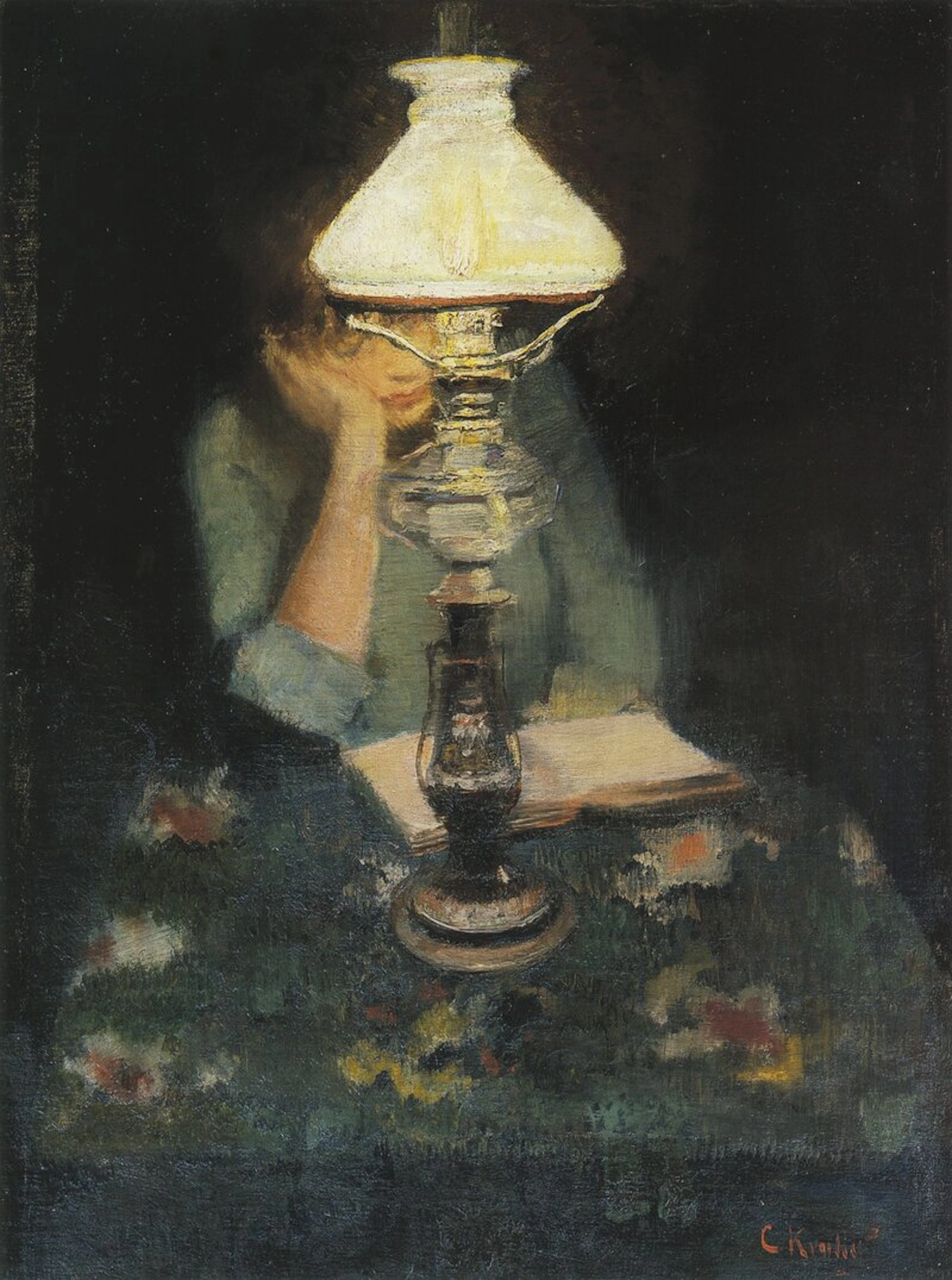 Oda med lampe - Krohg, Christian(1852-1925)