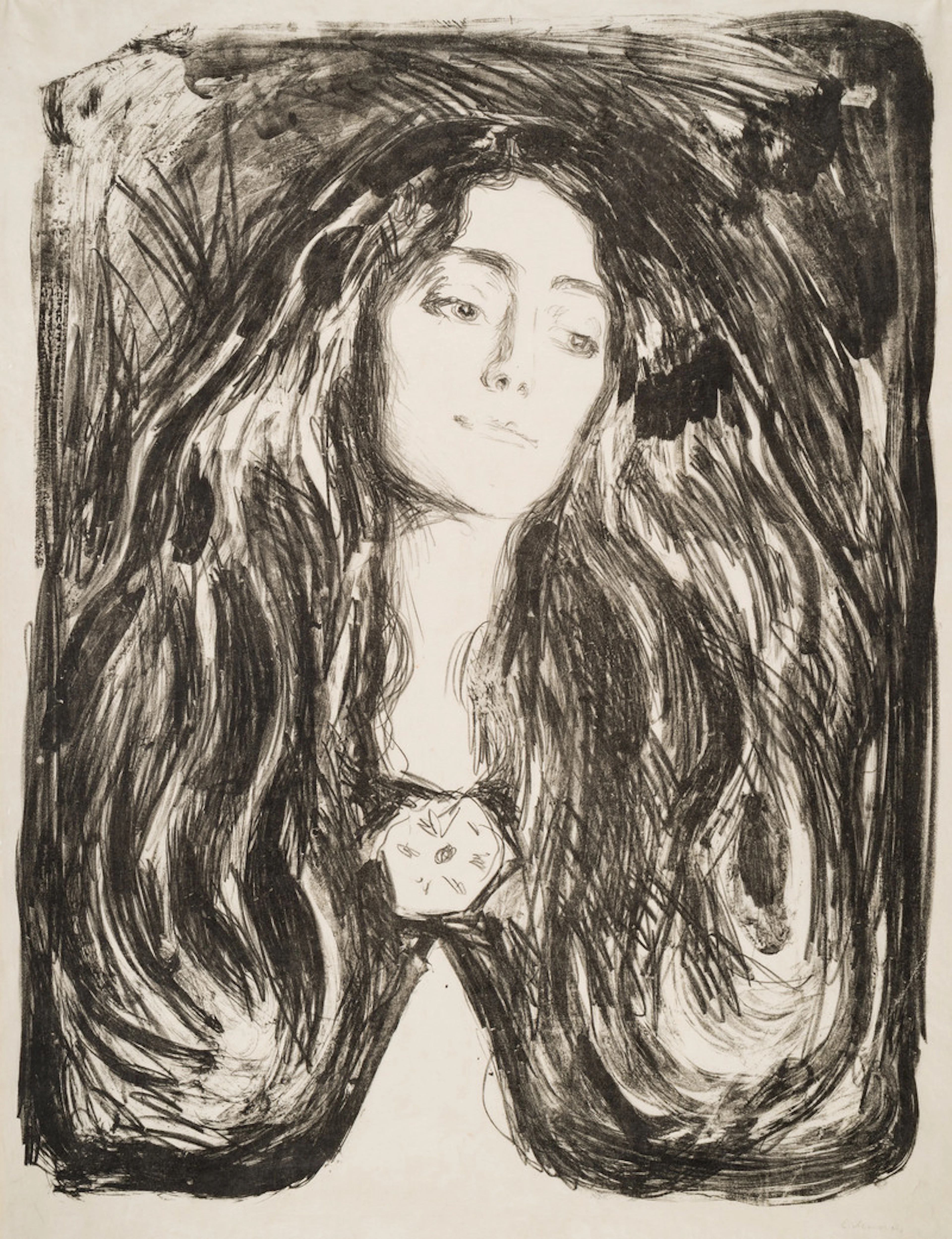 Brosjen. Eva Mudocci (1903) - Munch, Edvard(1863-1944)