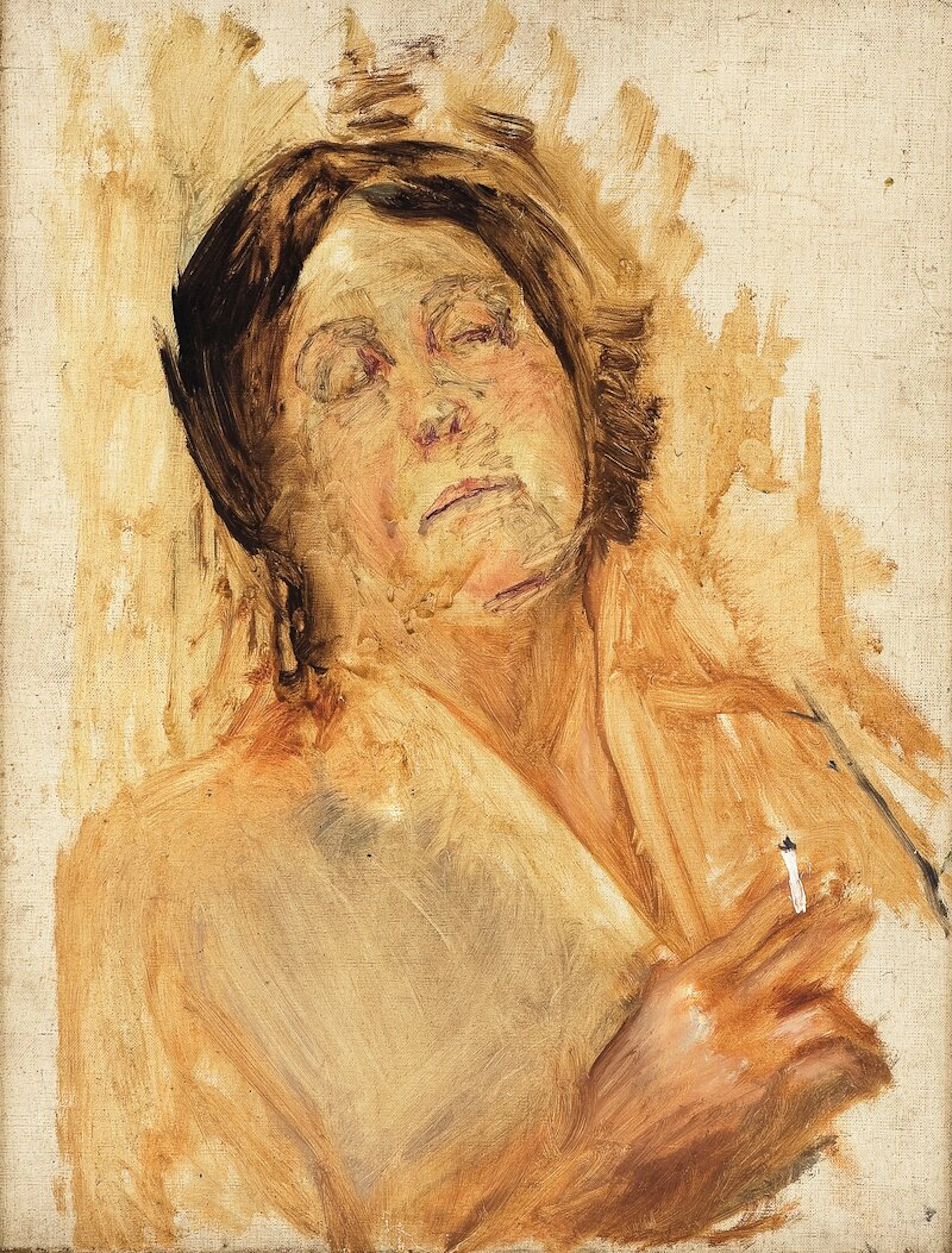 Oda with cigarette - Krohg, Christian(1852-1925)