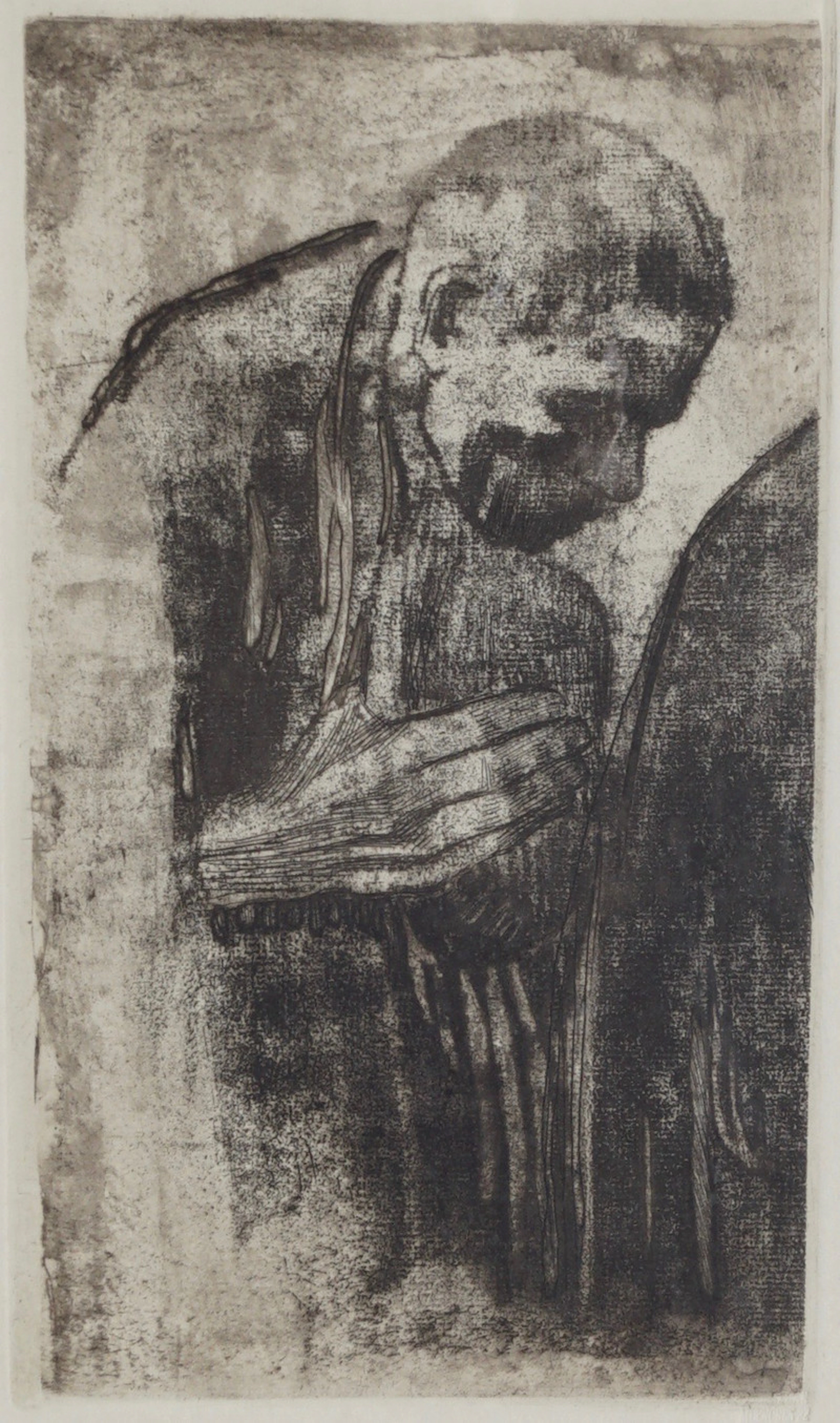 Man with Hat in Hand - Kollwitz, Käthe(1867-1945)