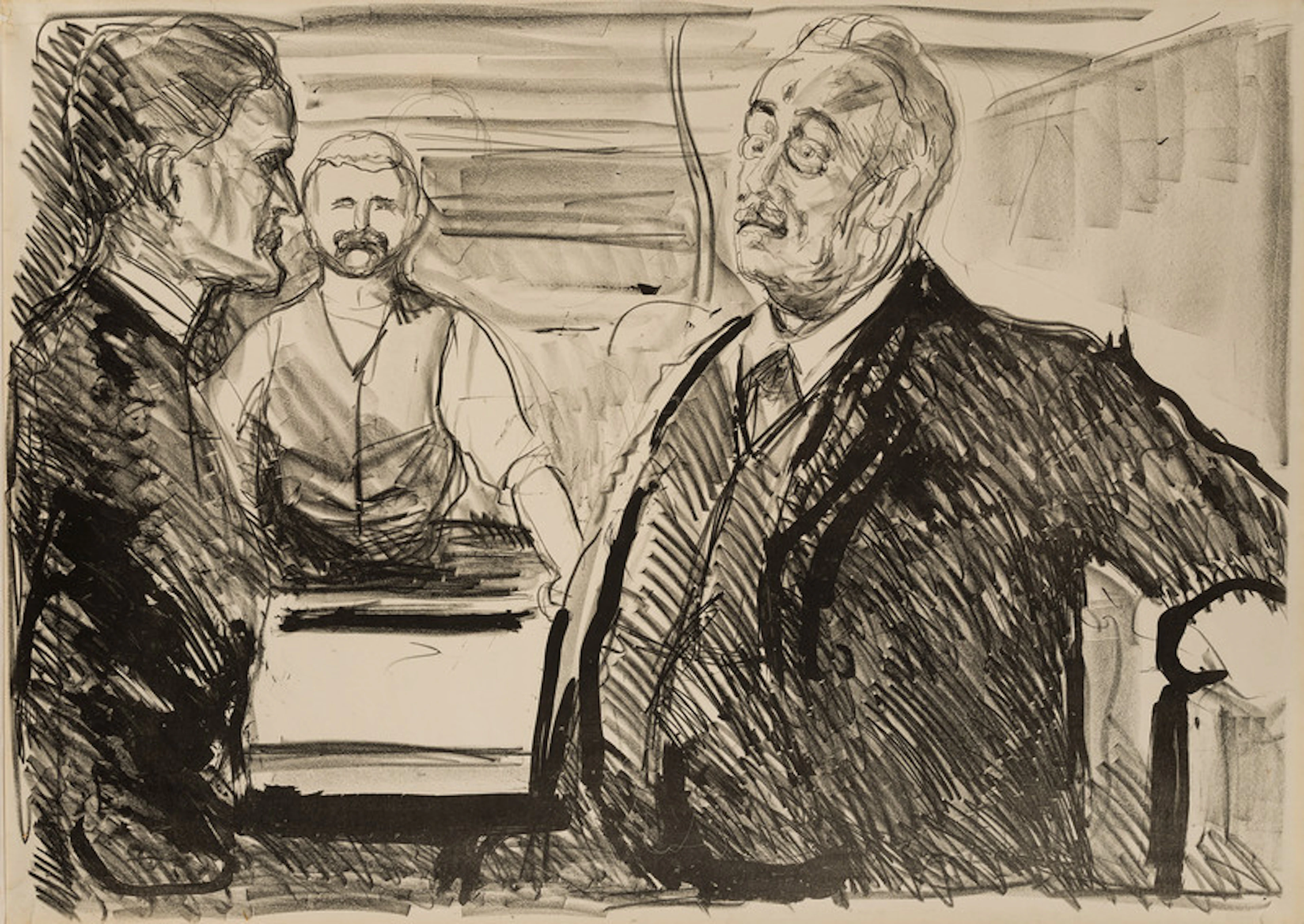 Munch and Director Ludvig Didrichsen (1916) - Munch, Edvard(1863-1944)