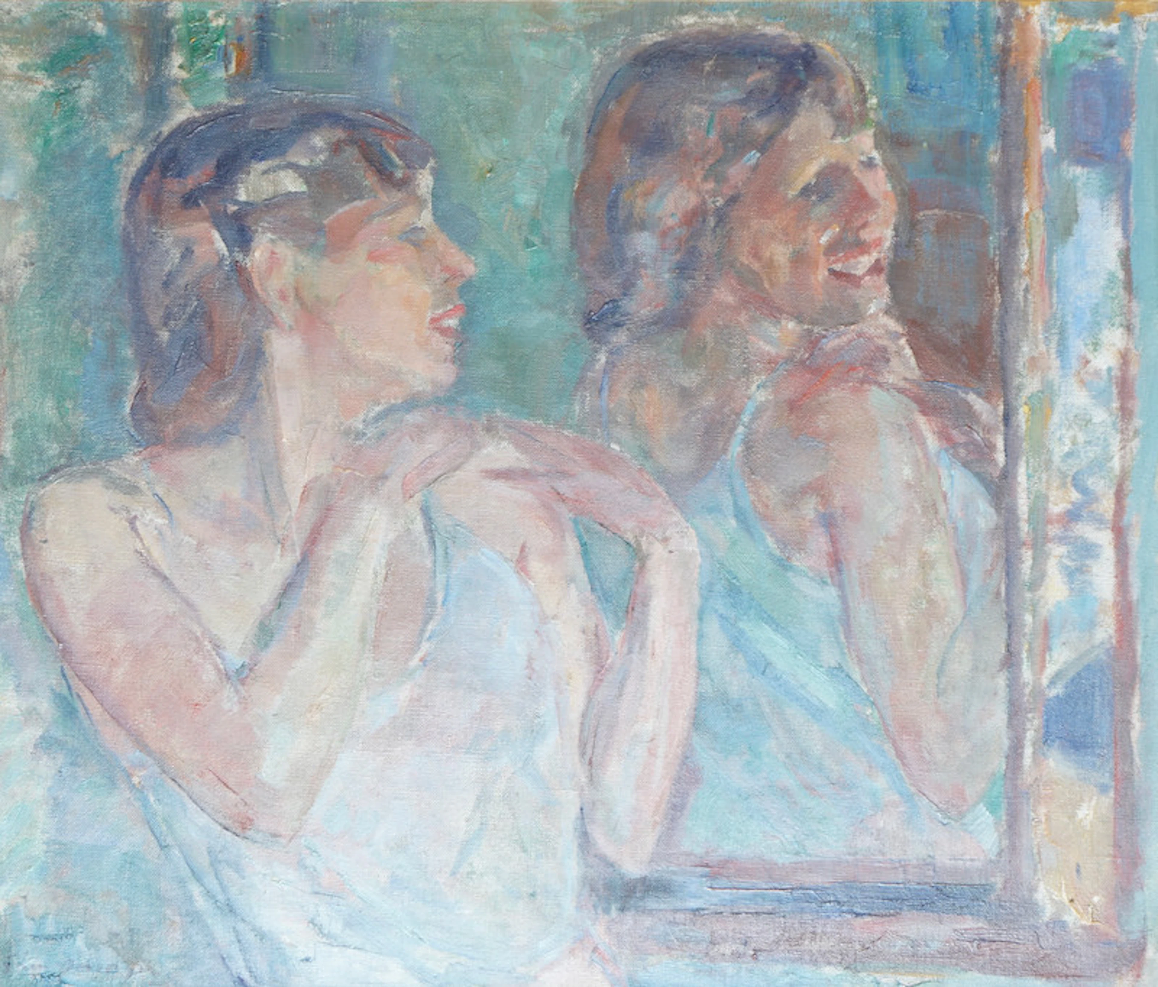 Woman at a Mirror - Onsager, Søren(1878-1946)