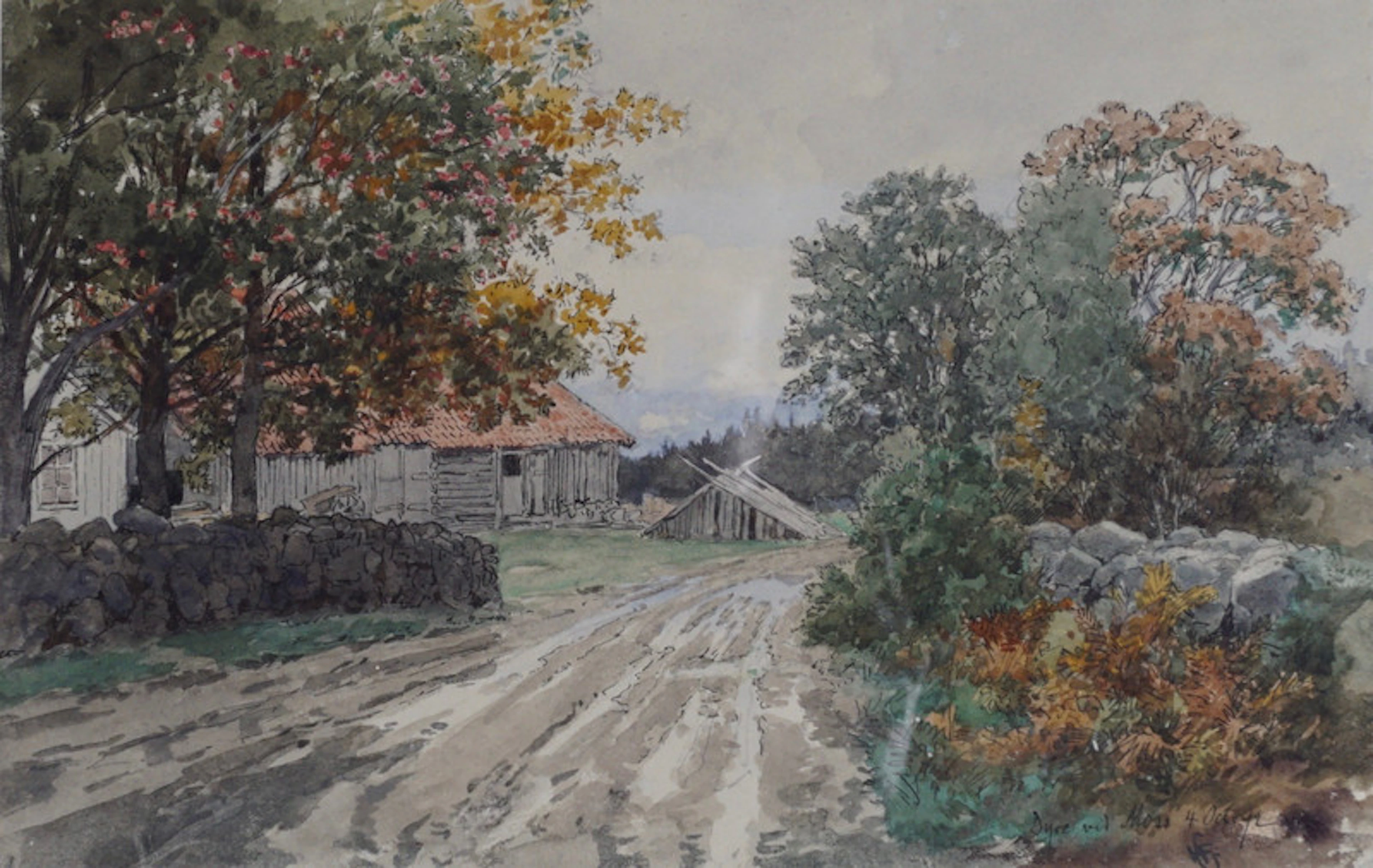 Farm Road 1892 - Gude, Hans Fredrik(1825-1903)