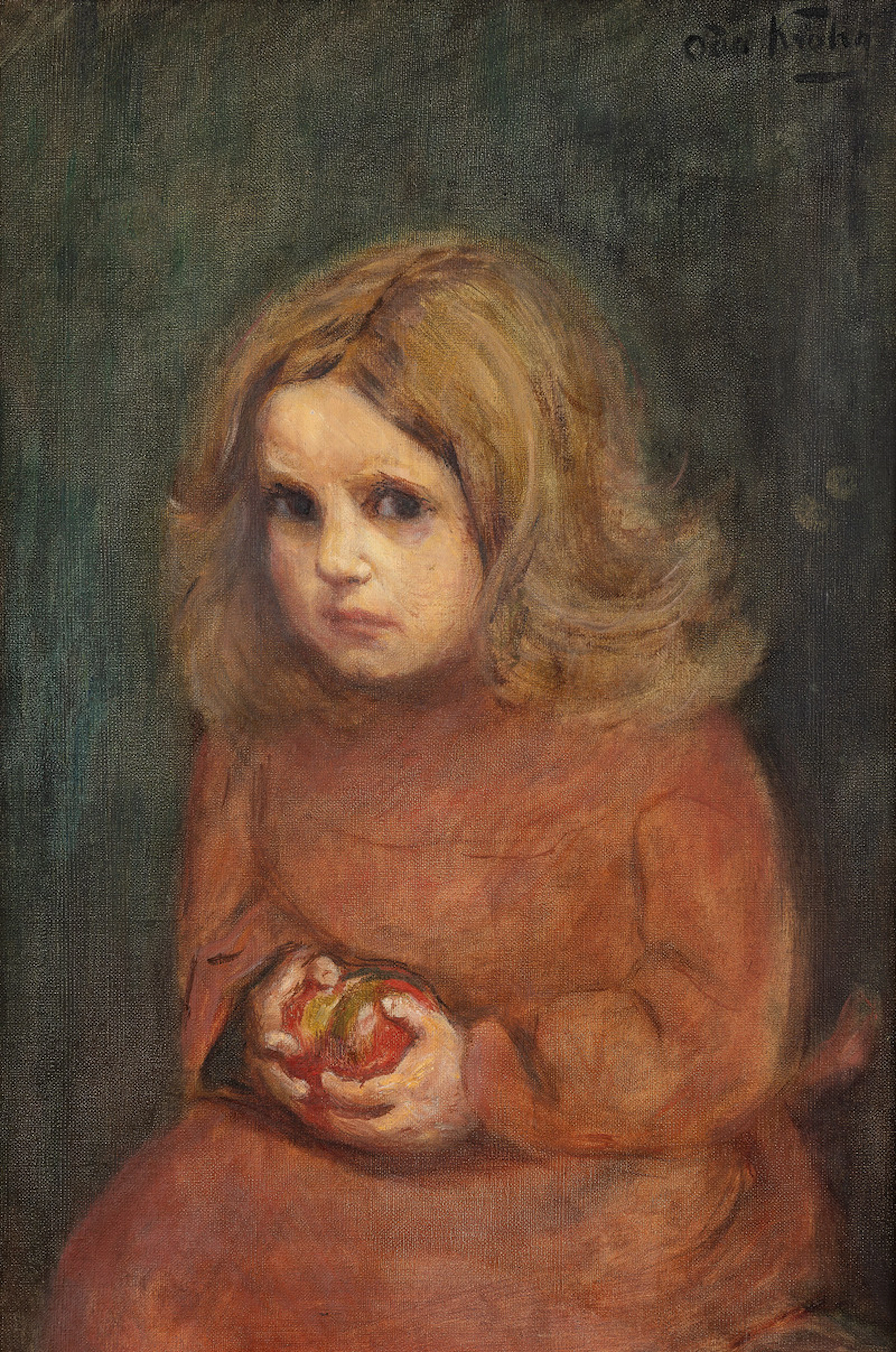 Pike med eple - Krohg, Oda(1860-1935)