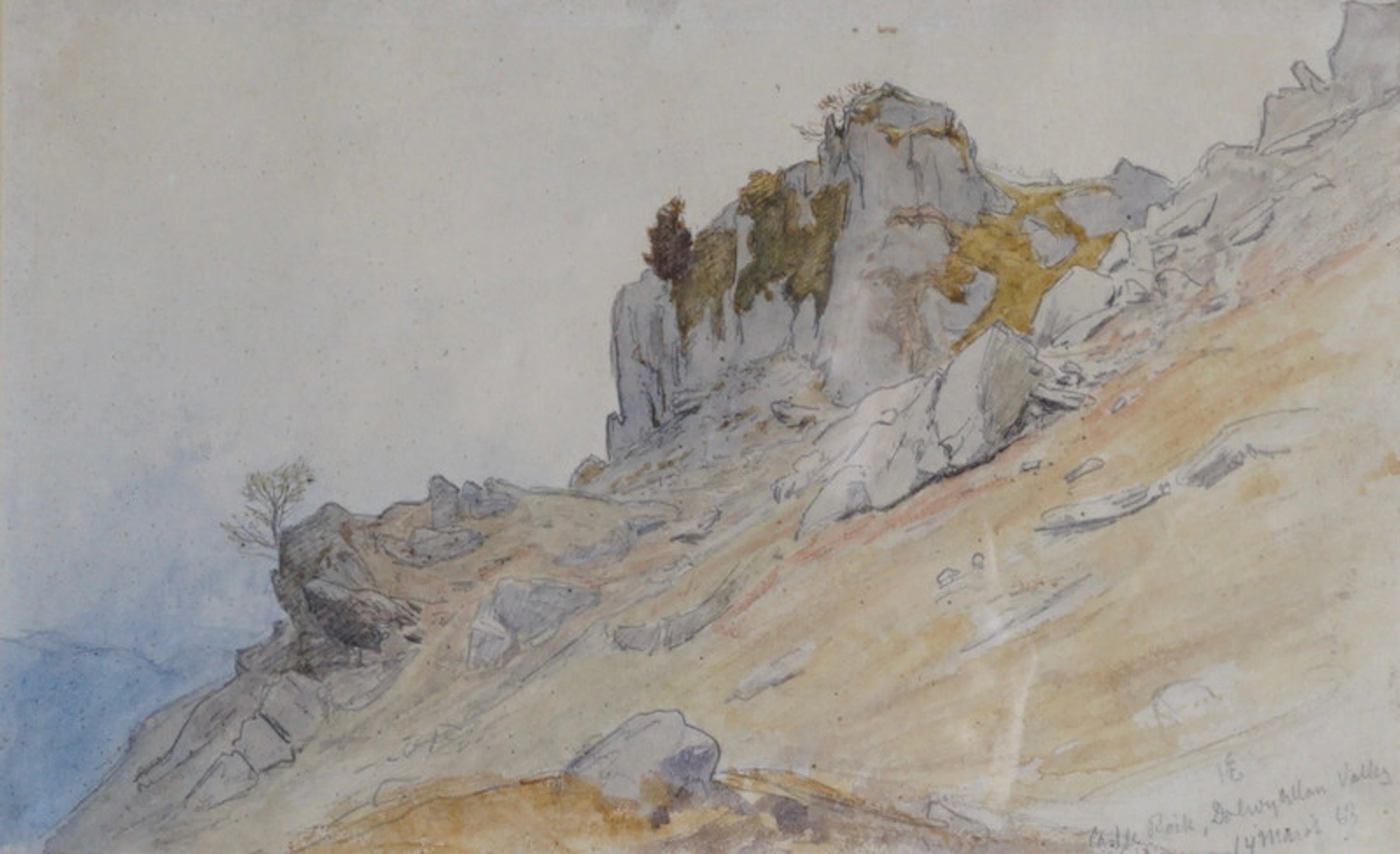 Study of a Mountain 1863 - Gude, Hans Fredrik(1825-1903)