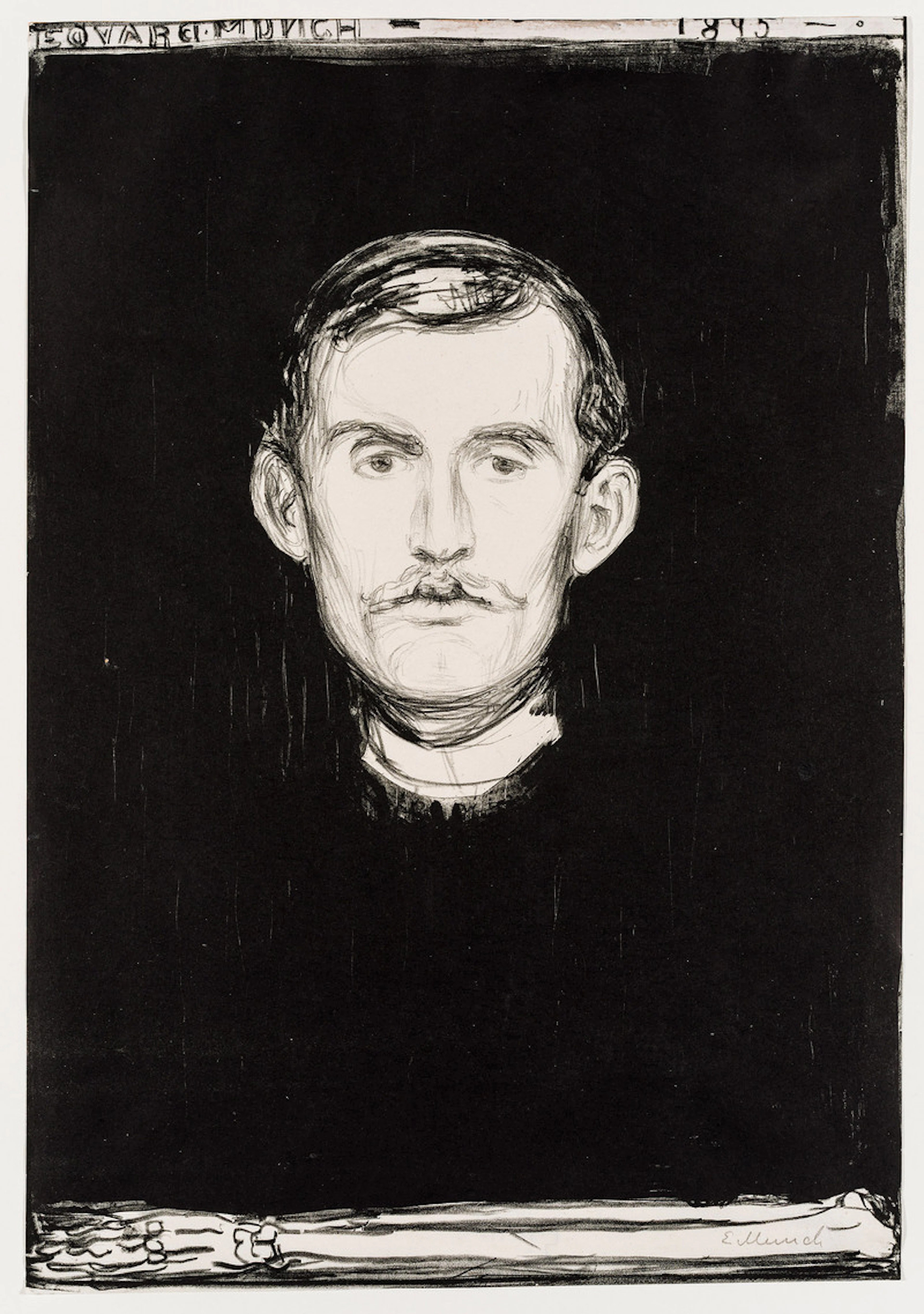 Self-Portrait (1895) - Munch, Edvard(1863-1944)