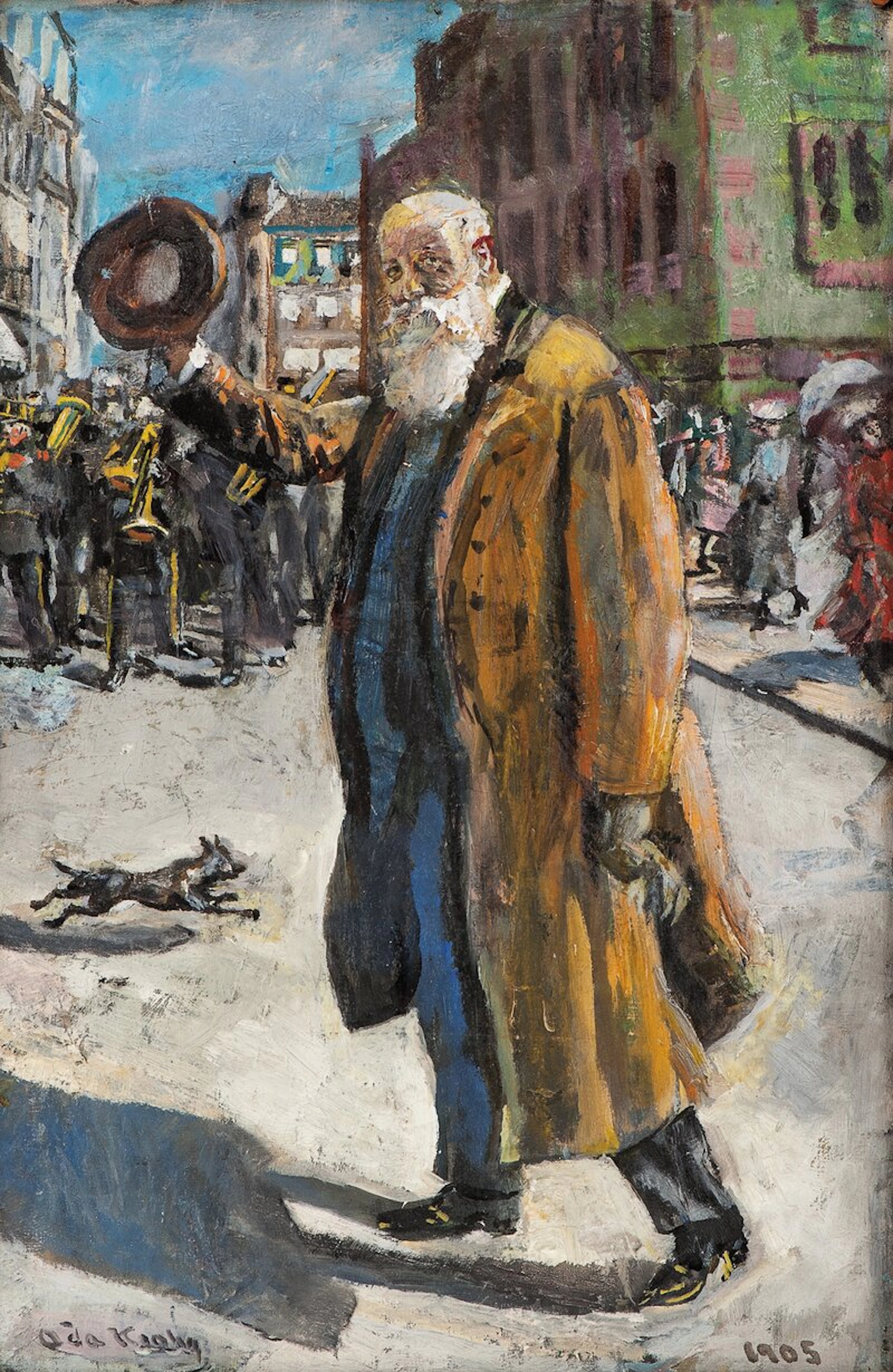Christian Krohg på Karl Johan 1905 - Krohg, Oda(1860-1935)