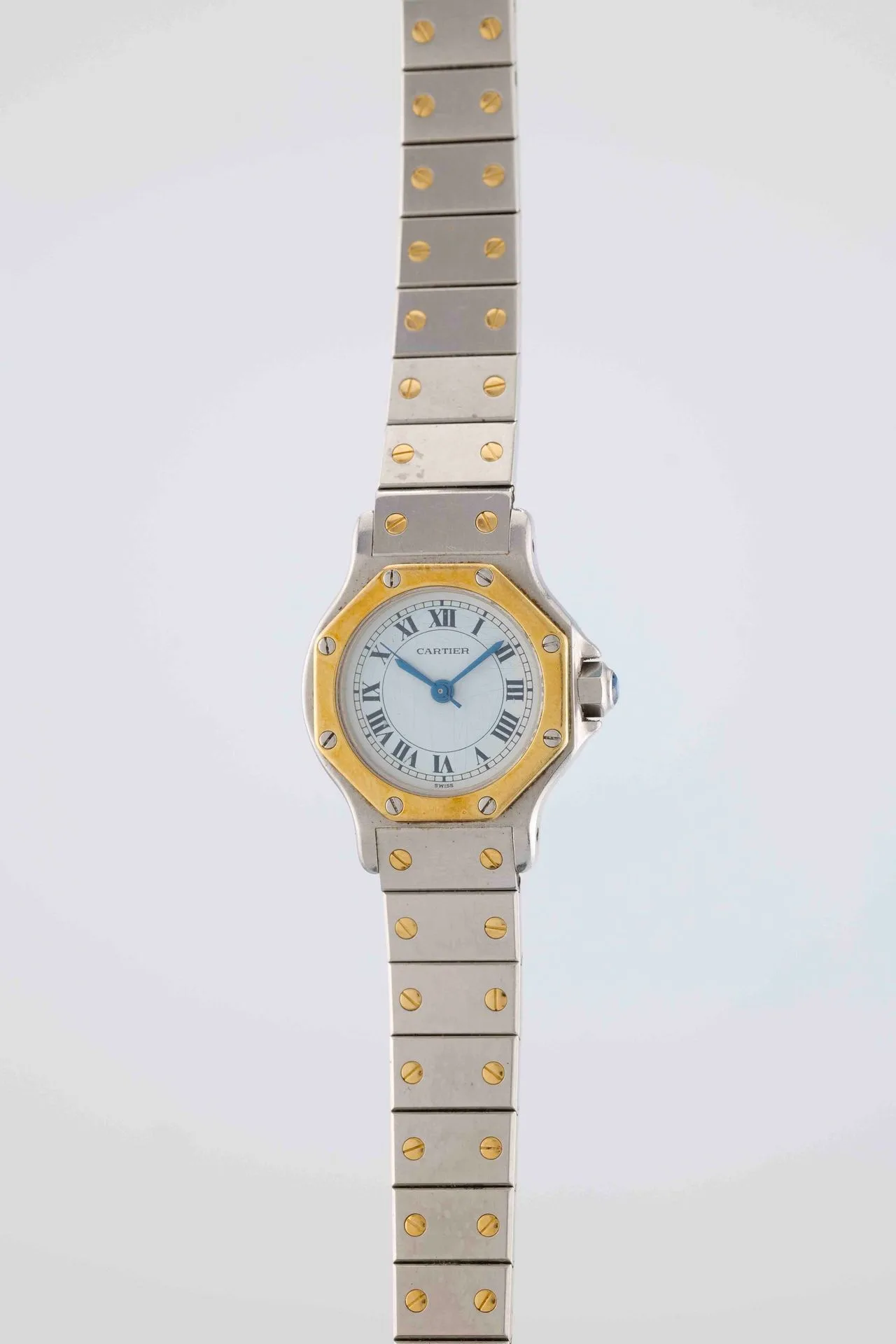 CARTIER Santos Octagonal. Ref : 0907. Circa 1990. Case: octagonal
