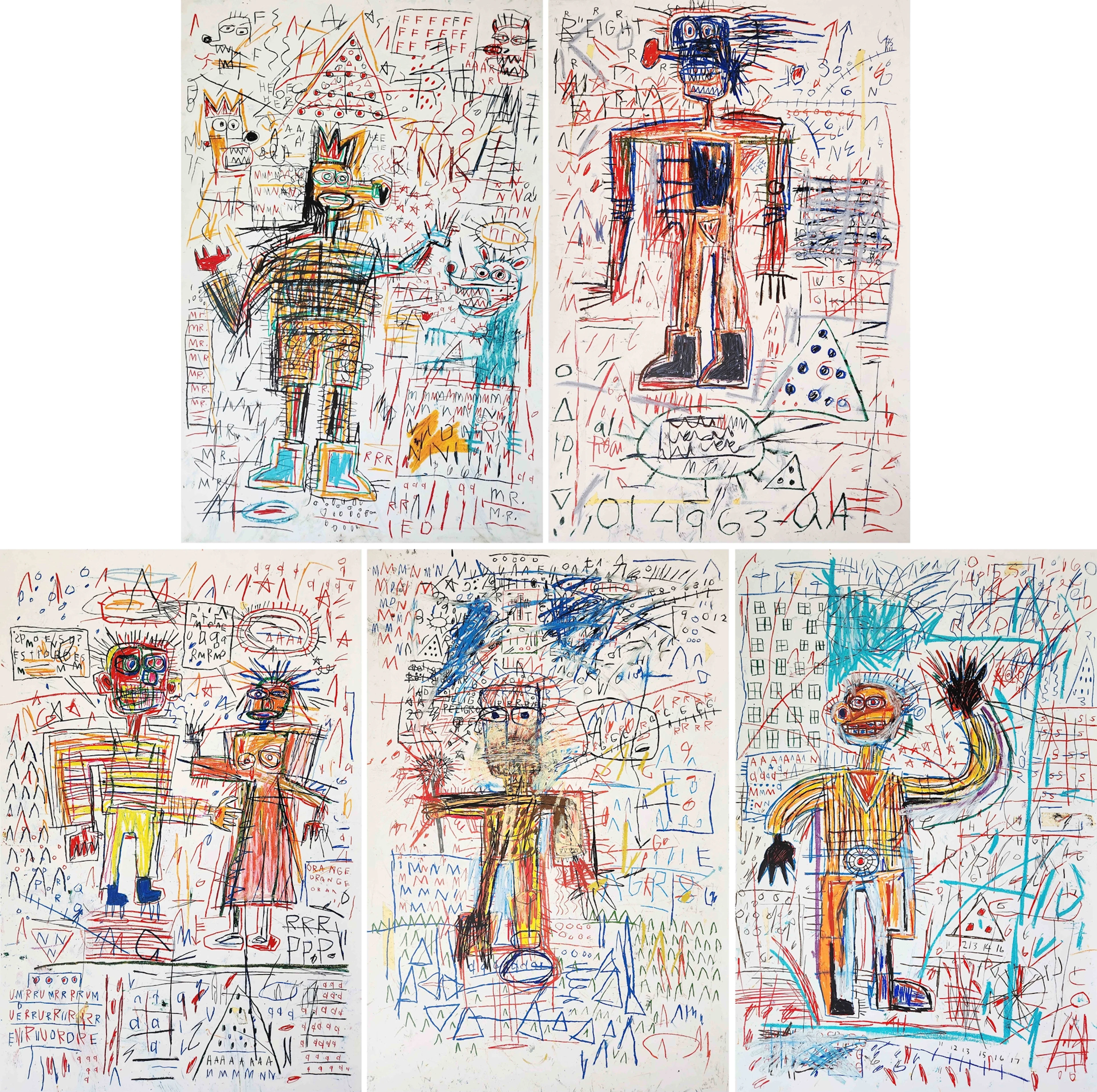 After Jean-Michel Basquiat, The Figure Portfolio (complete portfolio