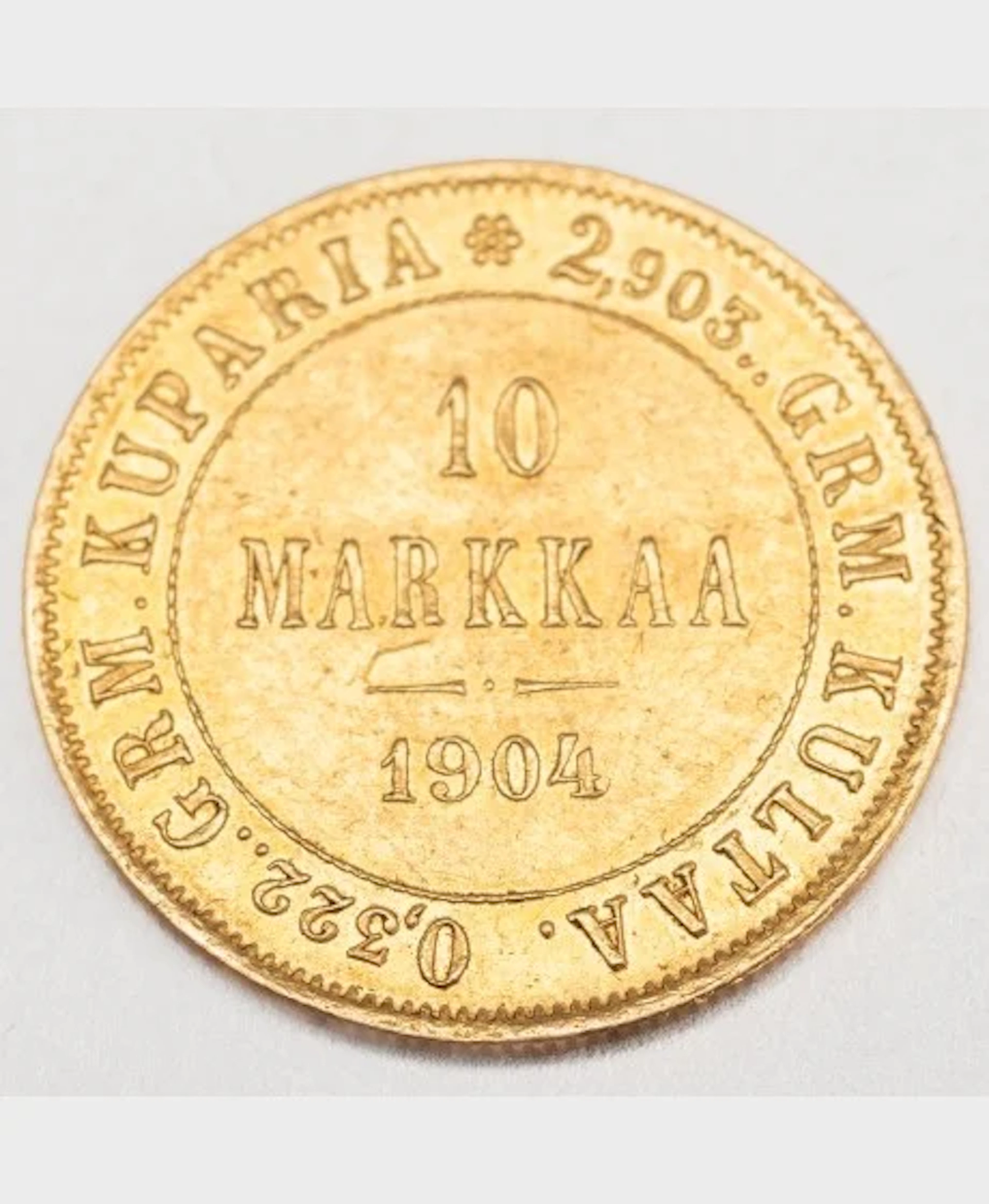 Kultaraha, Suomi 10 mk 1904