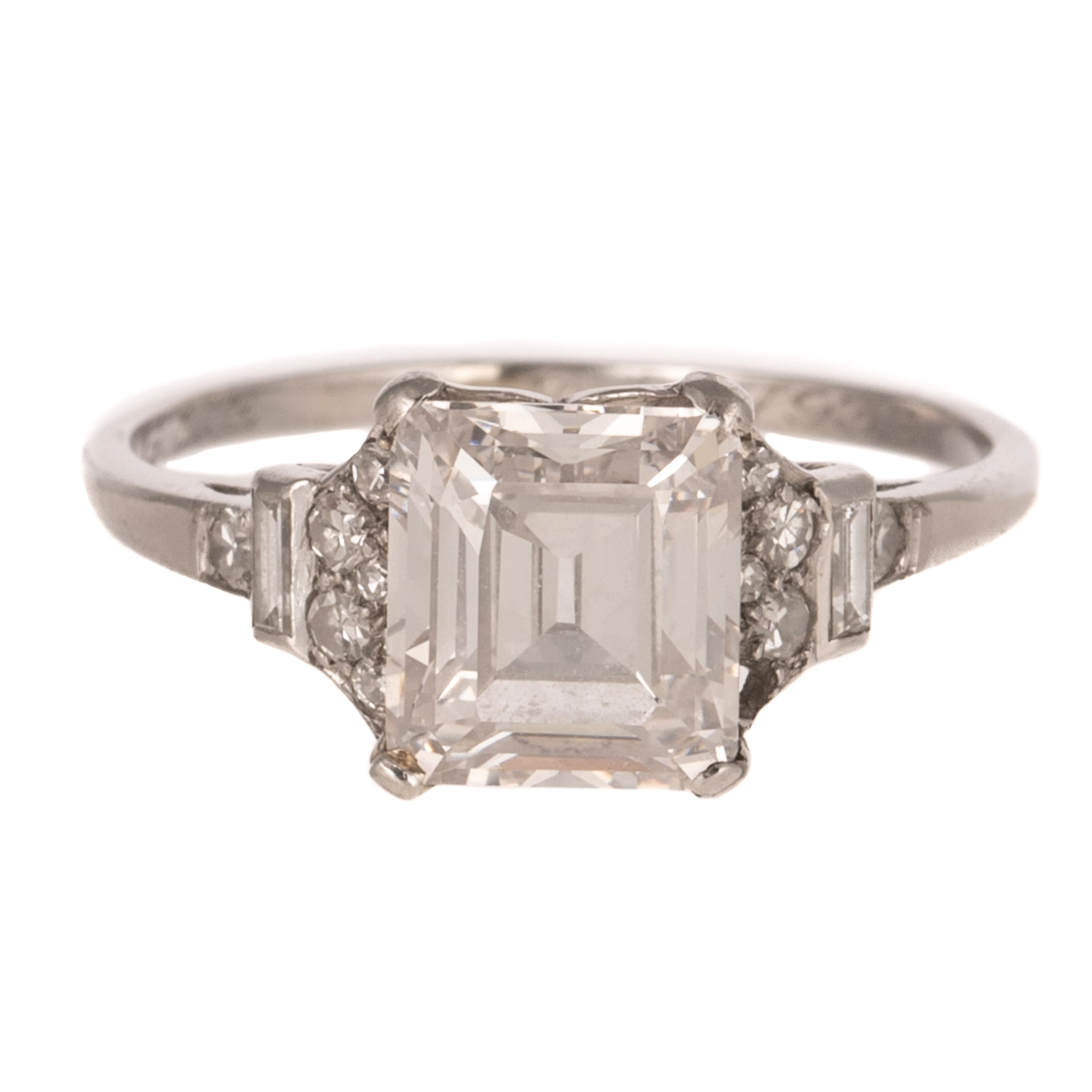 A GIA 1.87 ct Art Deco Diamond Ring in Platinum