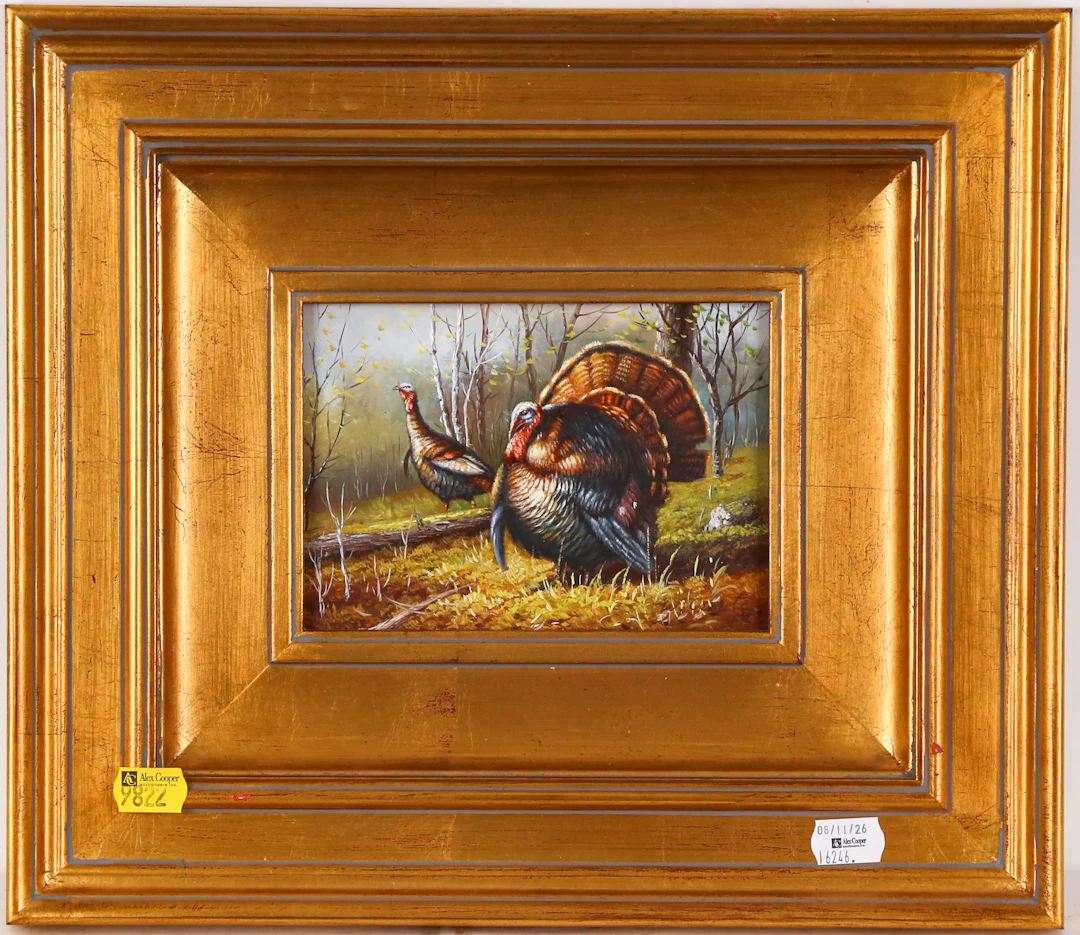 W. Cerulla. Wild Turkeys, oil