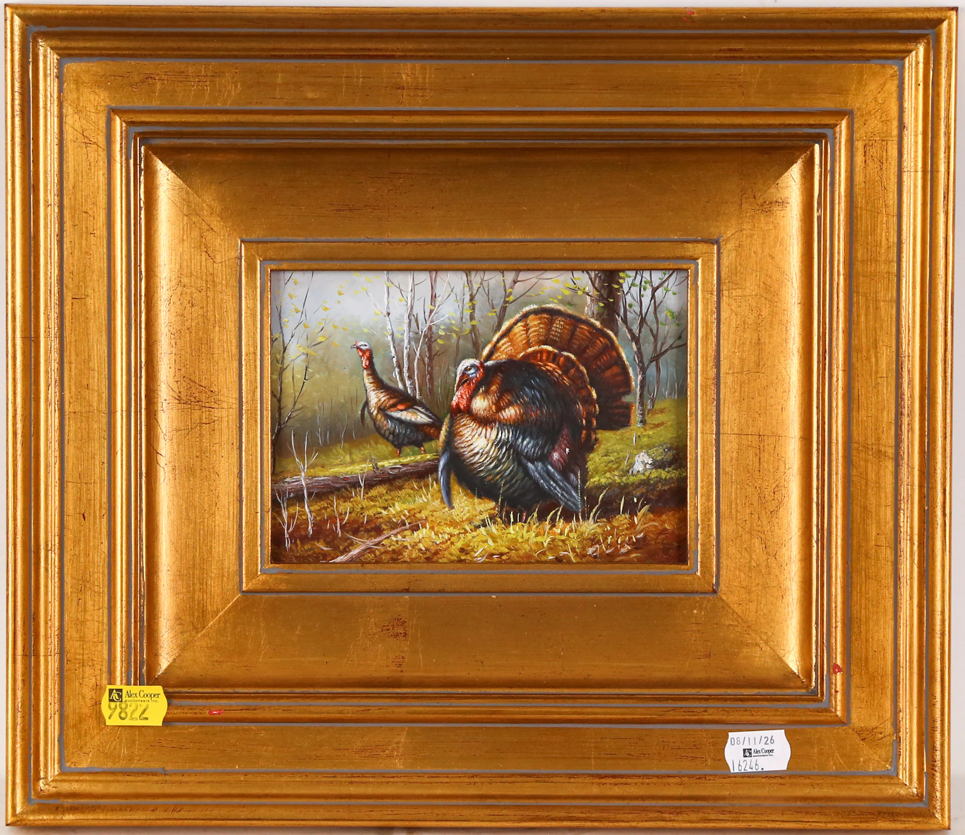 W. Cerulla. Wild Turkeys, oil